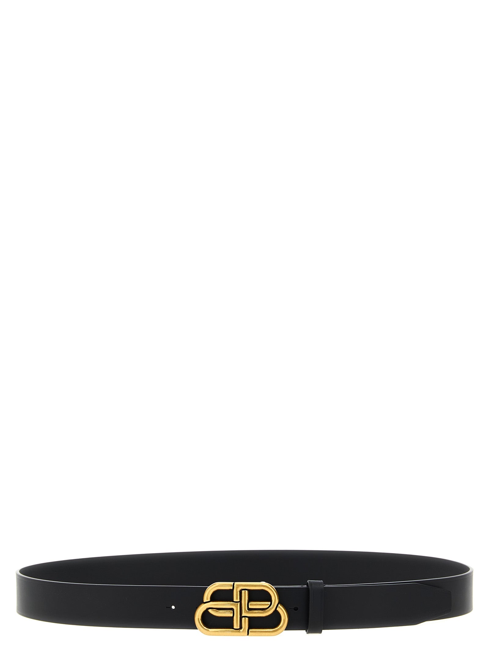 Balenciaga Black Leather Belt