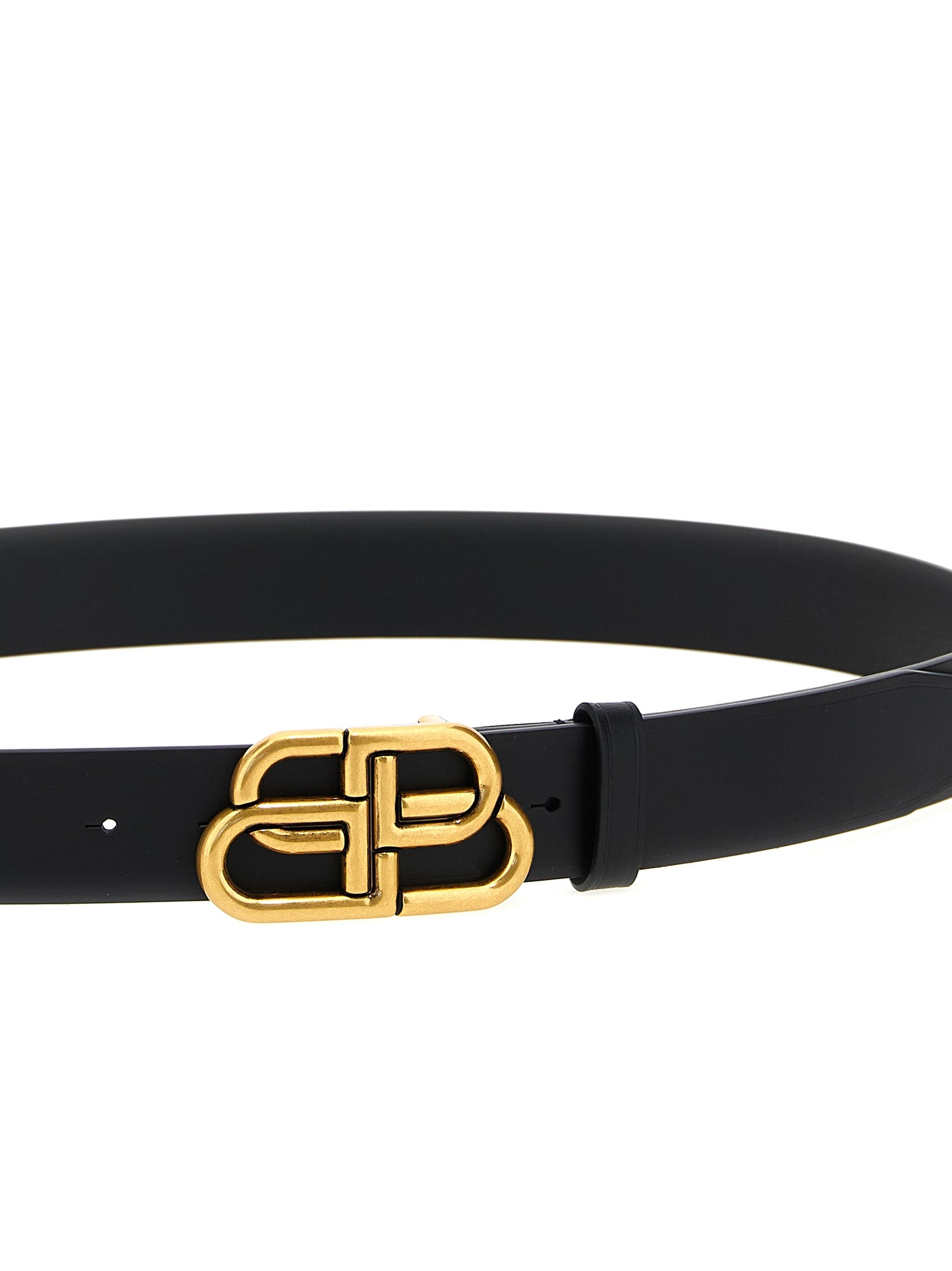 Balenciaga Black Leather Belt