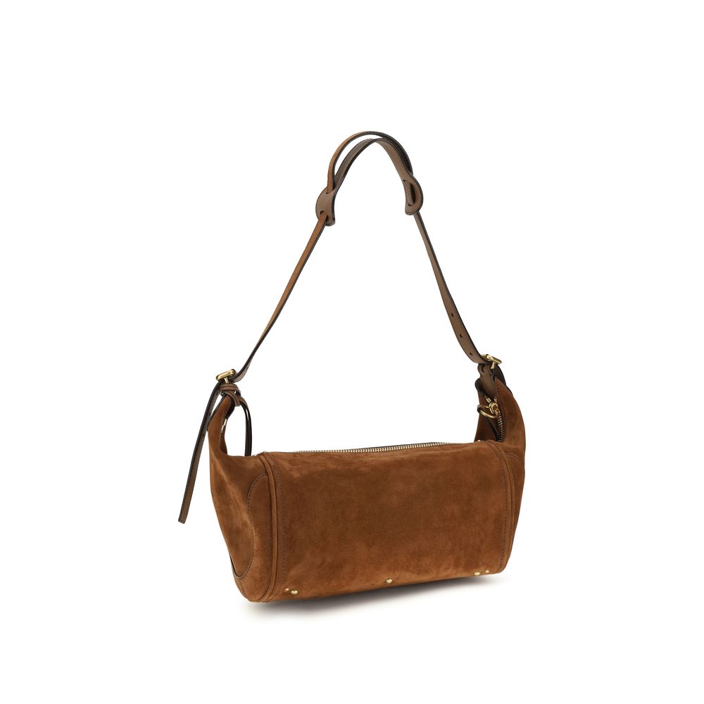 Brown Leather Paddington Shoulder Bag with Padlock Detail