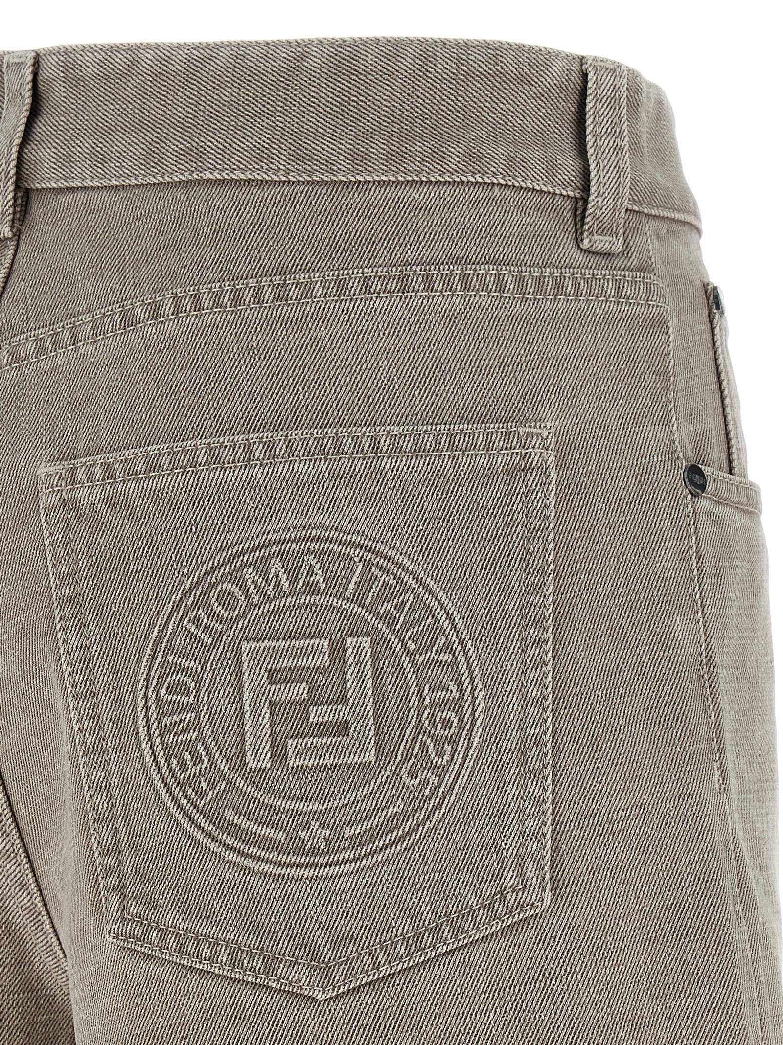 Short ample en coton beige Fendi