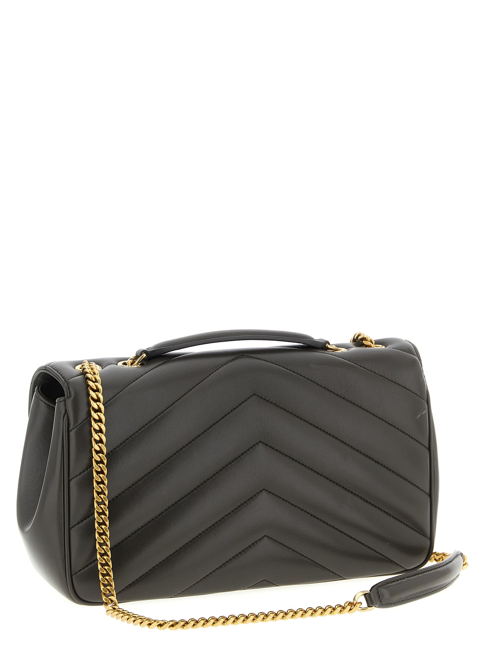 Saint Laurent Brown LouLou Medium Lambskin Shoulder Bag