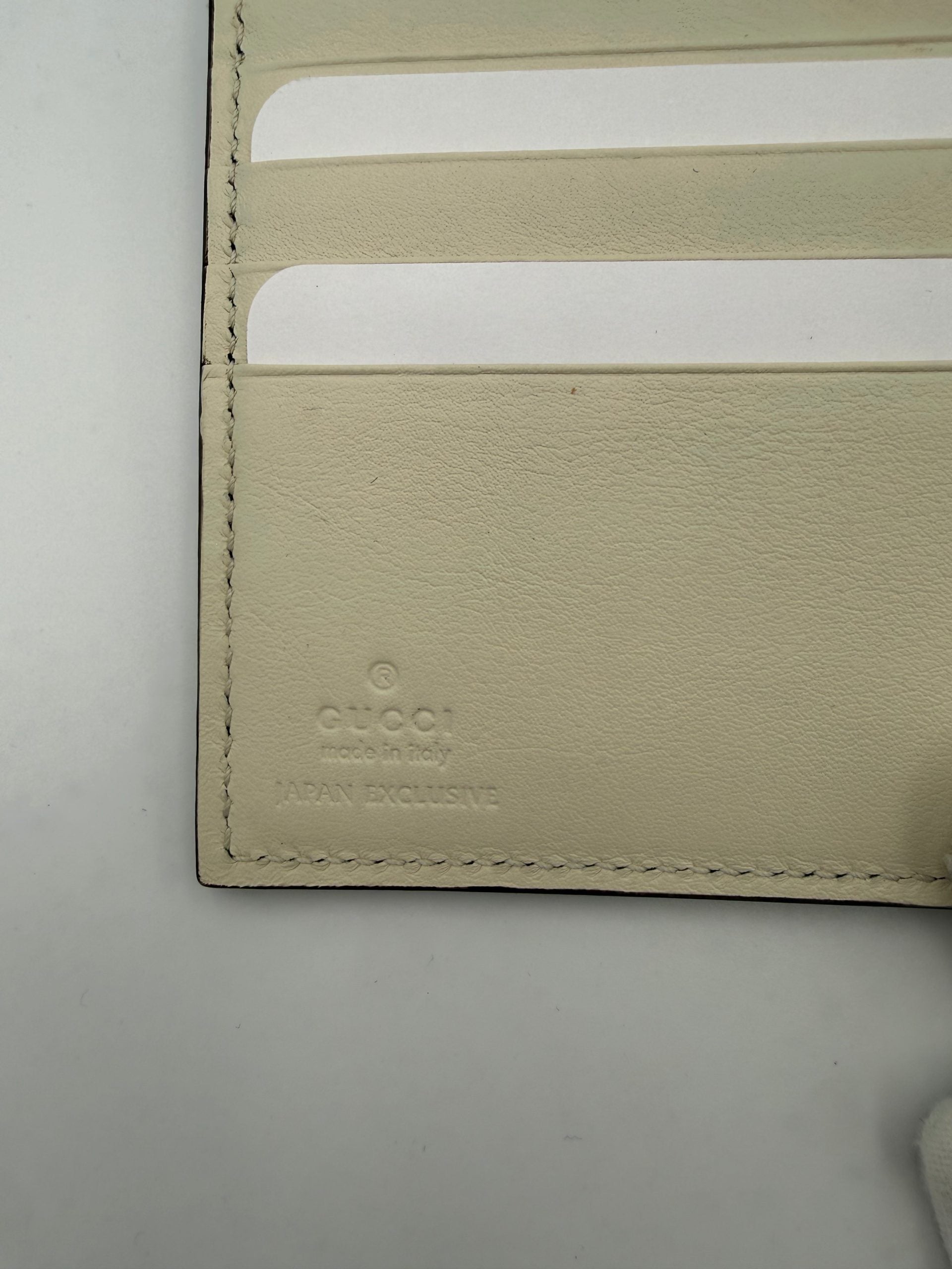 Gucci White GG Marmont Compact Leather Wallet