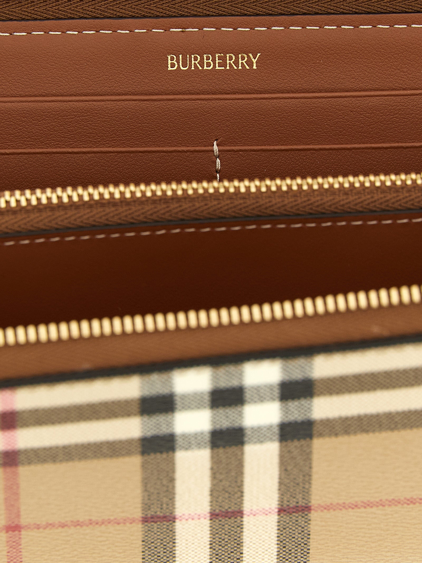 Burberry Beige Elmore Synthetic Cardholder