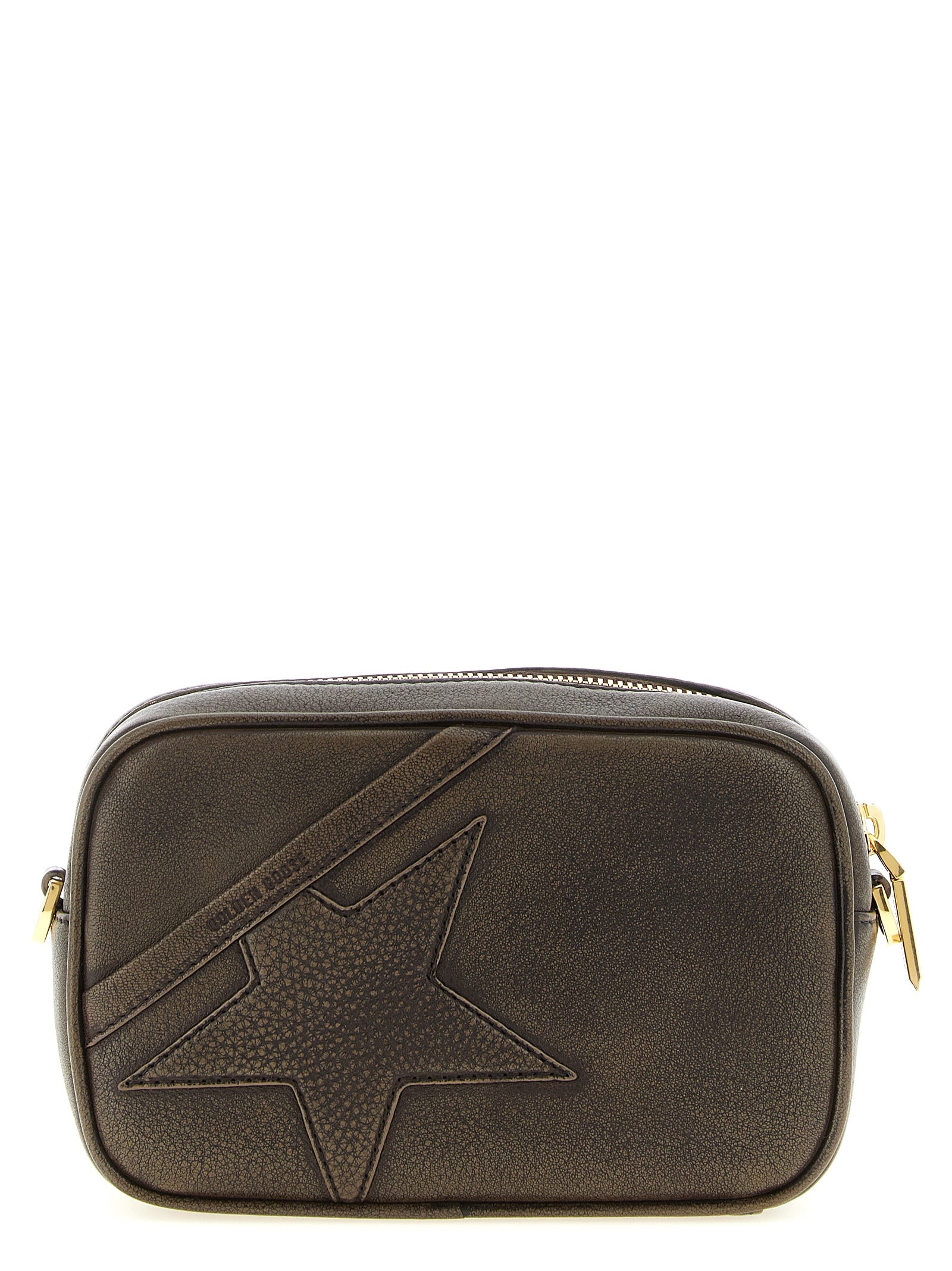 Golden Goose Brown Star Mini Clutch Leather
