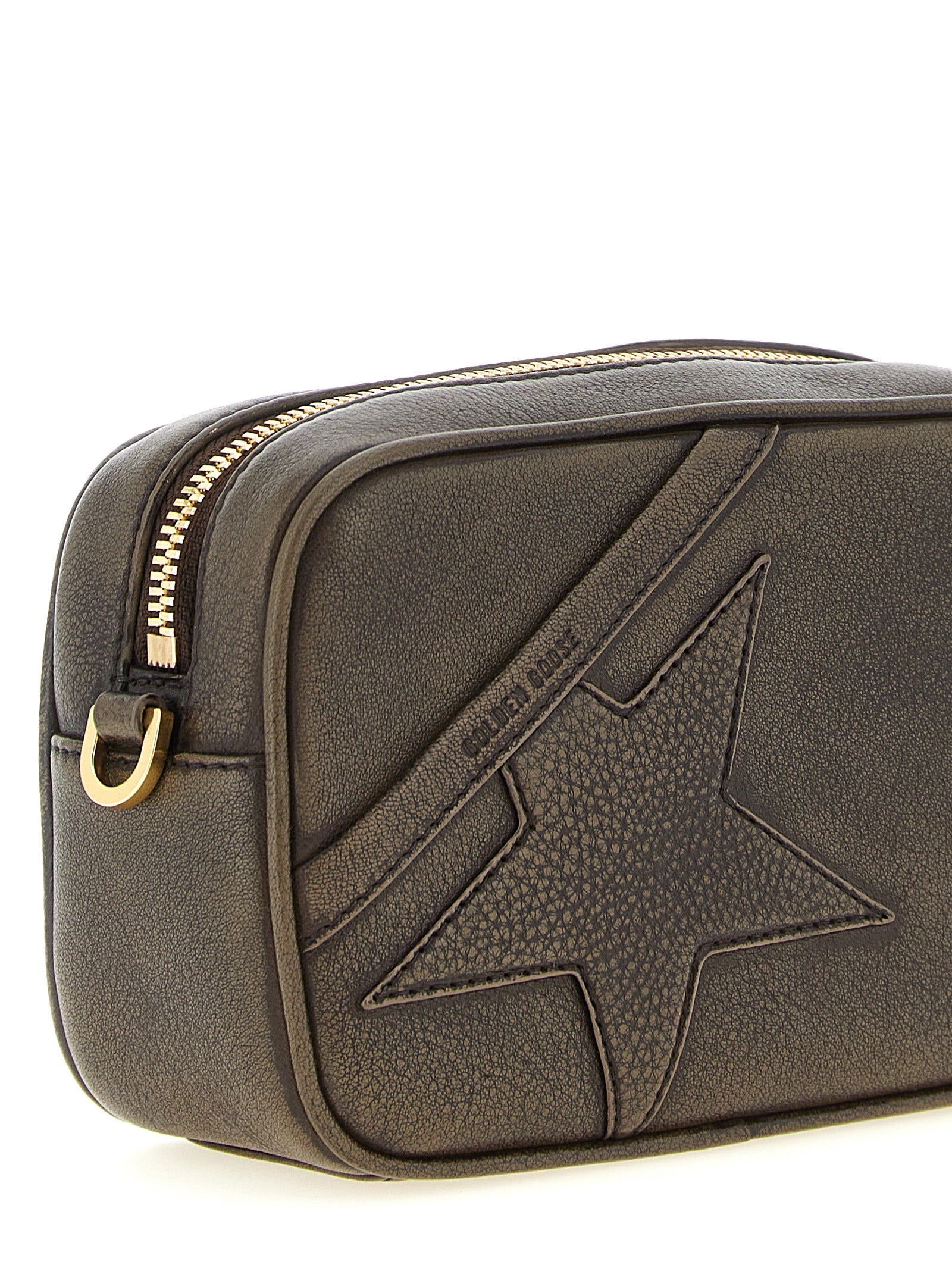 Golden Goose Brown Star Mini Clutch Leather