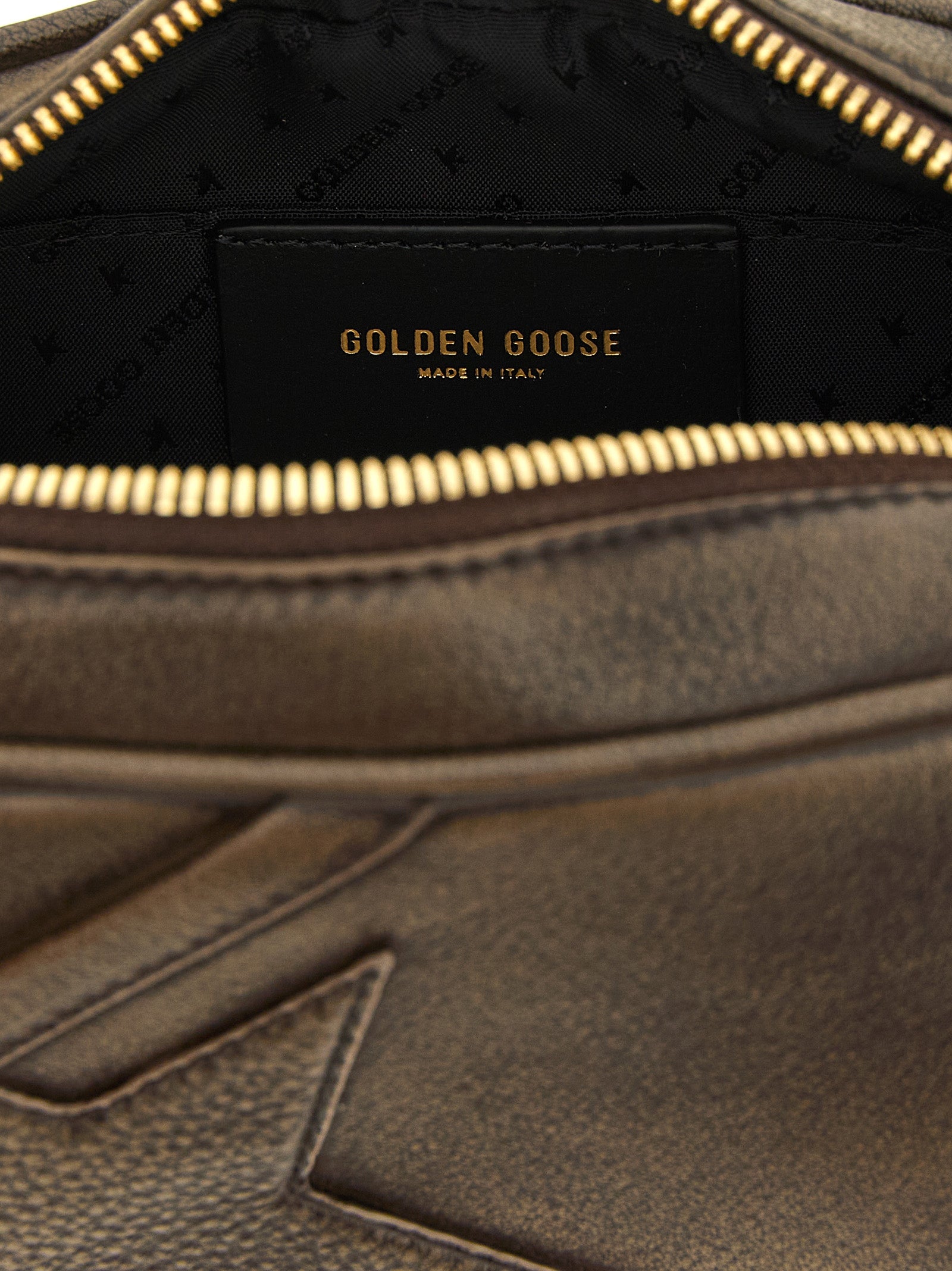 Golden Goose Brown Star Mini Clutch Leather