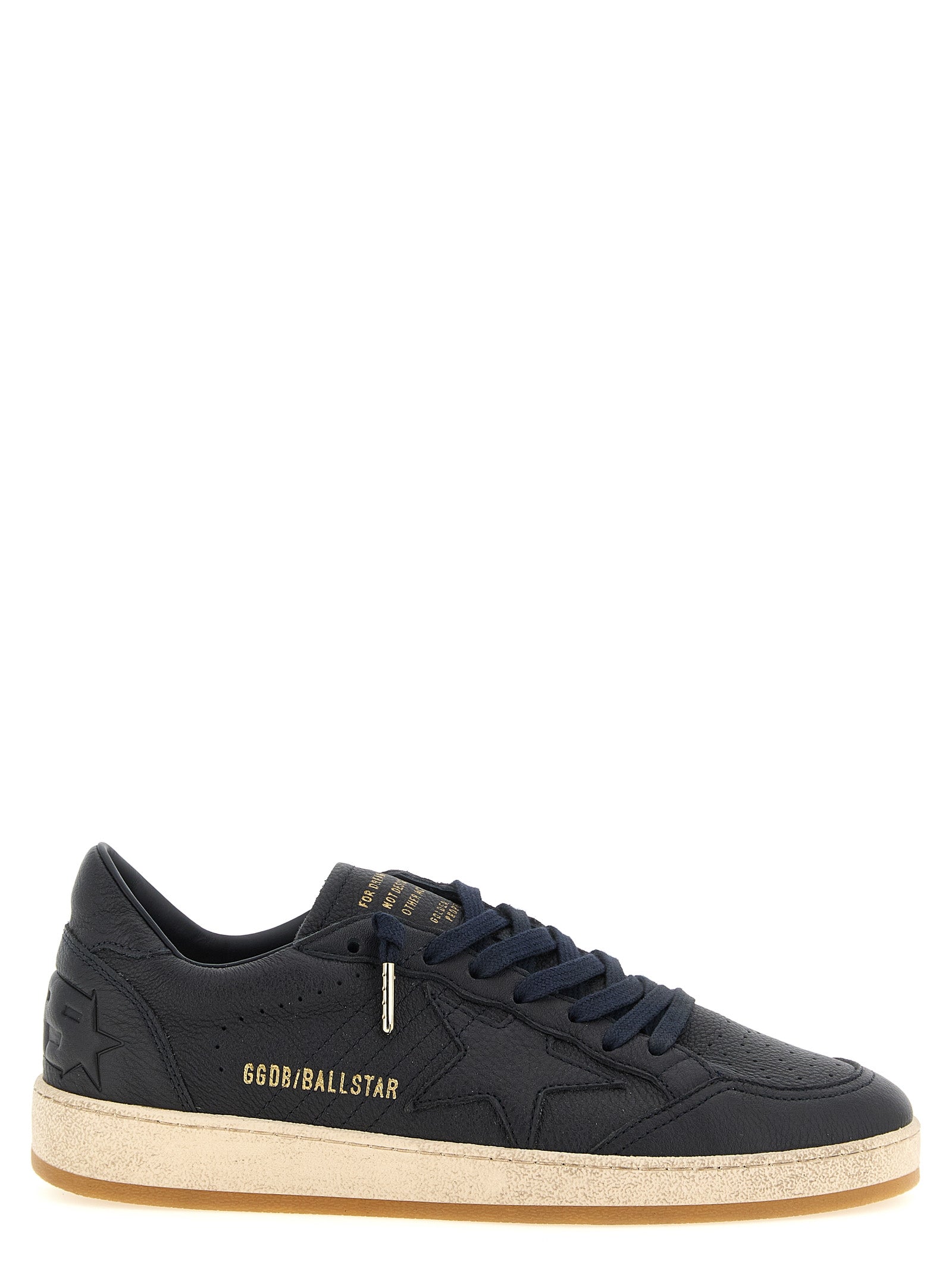 Golden Goose Blue Ball Star Low Top Leather Sneakers