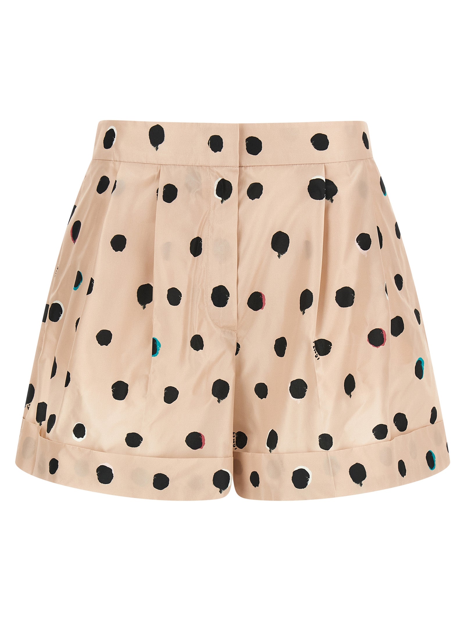 Fendi Pink Falena Dots Silk Bermuda Shorts