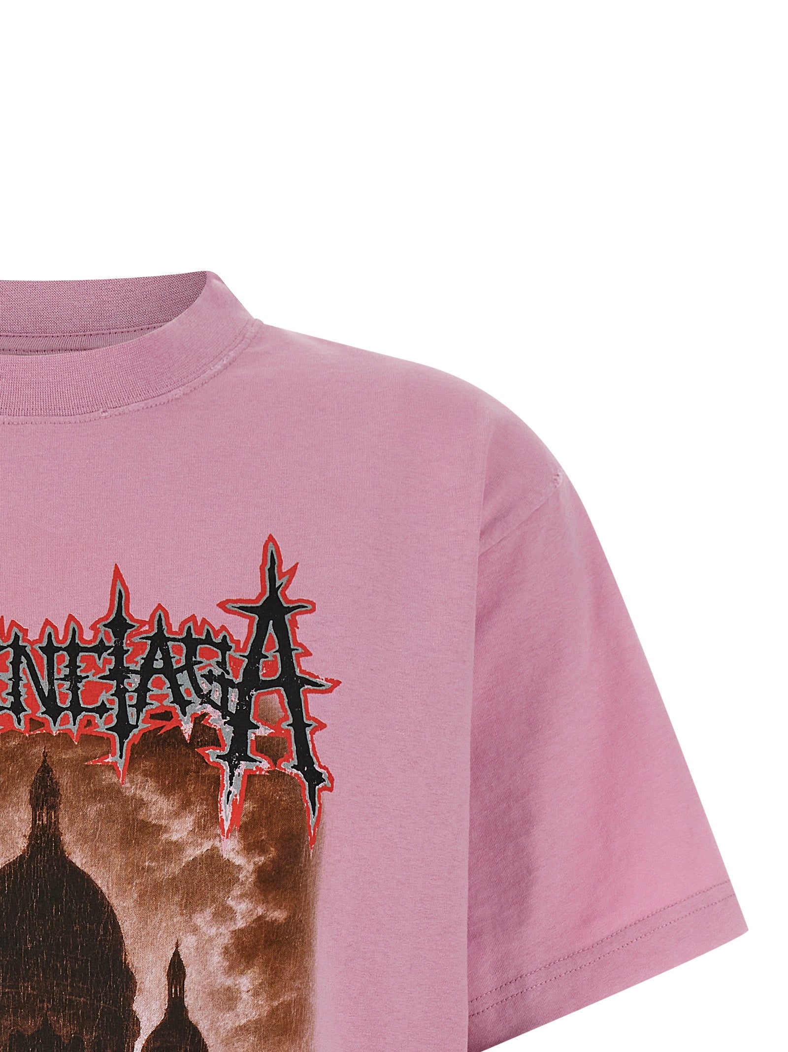 Balenciaga Pink Cotton Jersey T-Shirt