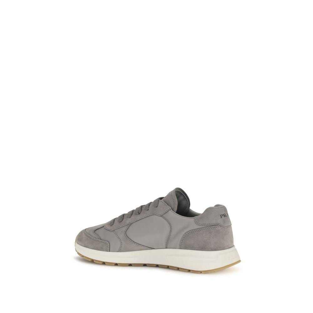 Gray Synthetic Athletic Sneakers by Prada