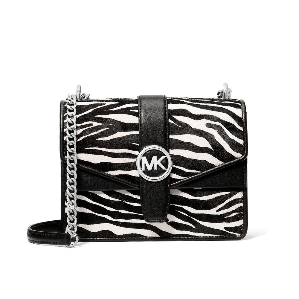 Schwarze Leder-Umhängetasche Michael Kors Greenwich