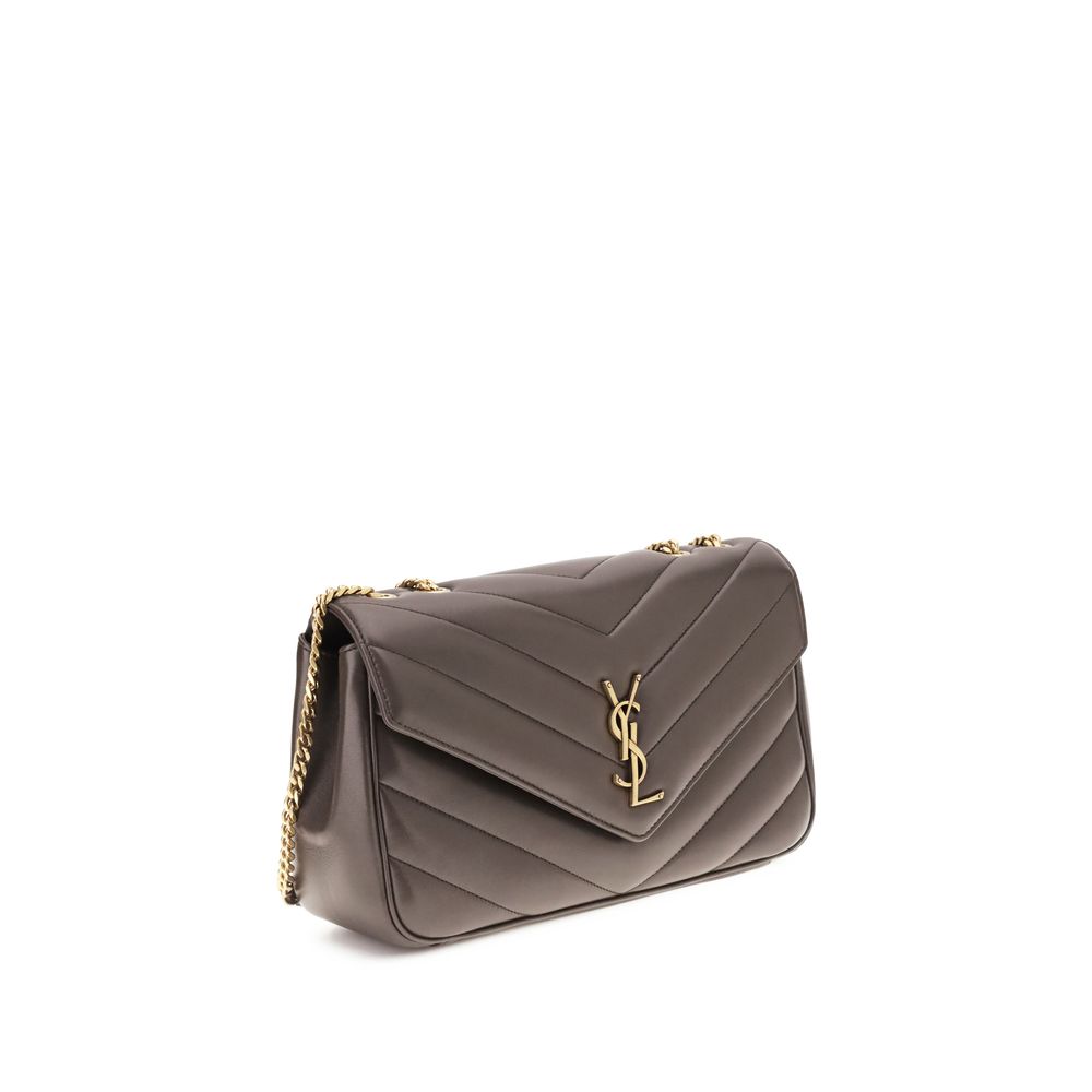 Sac bandoulière Saint Laurent en agneau gris Ovis Aries Aries