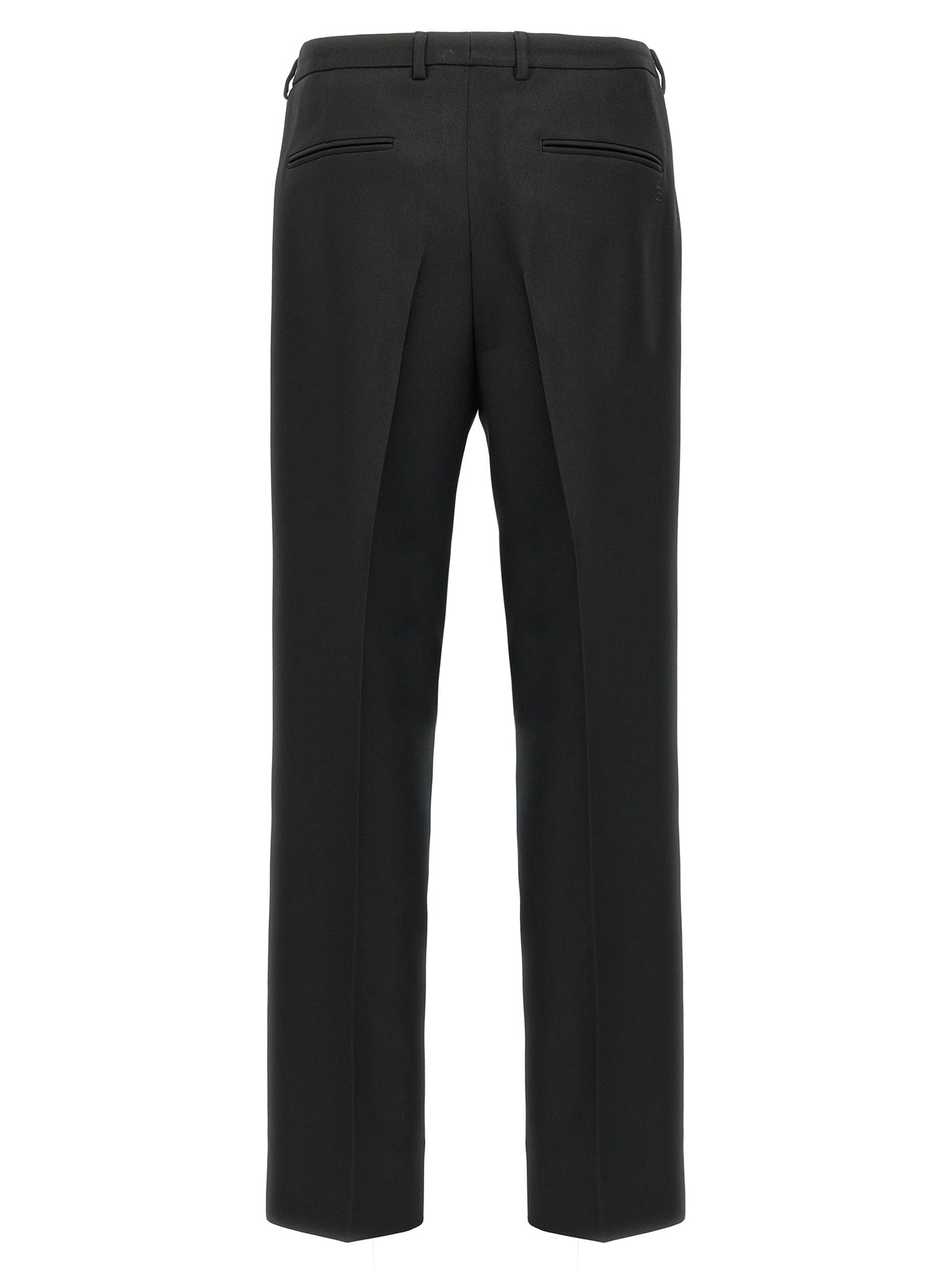 Gucci Black Twill Casual Pants Polyester