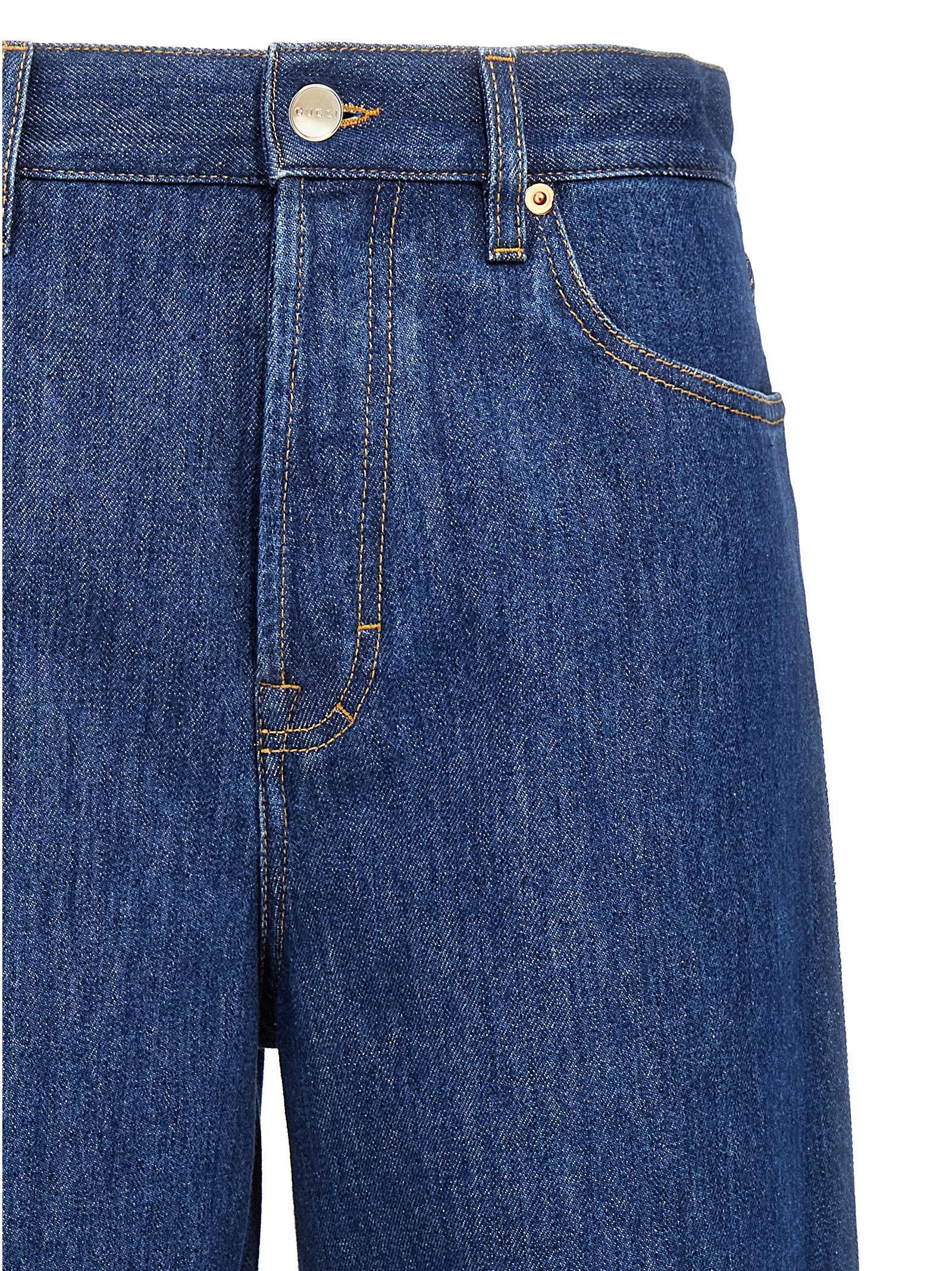 Gucci Blue Relaxed Fit Cotton Jeans