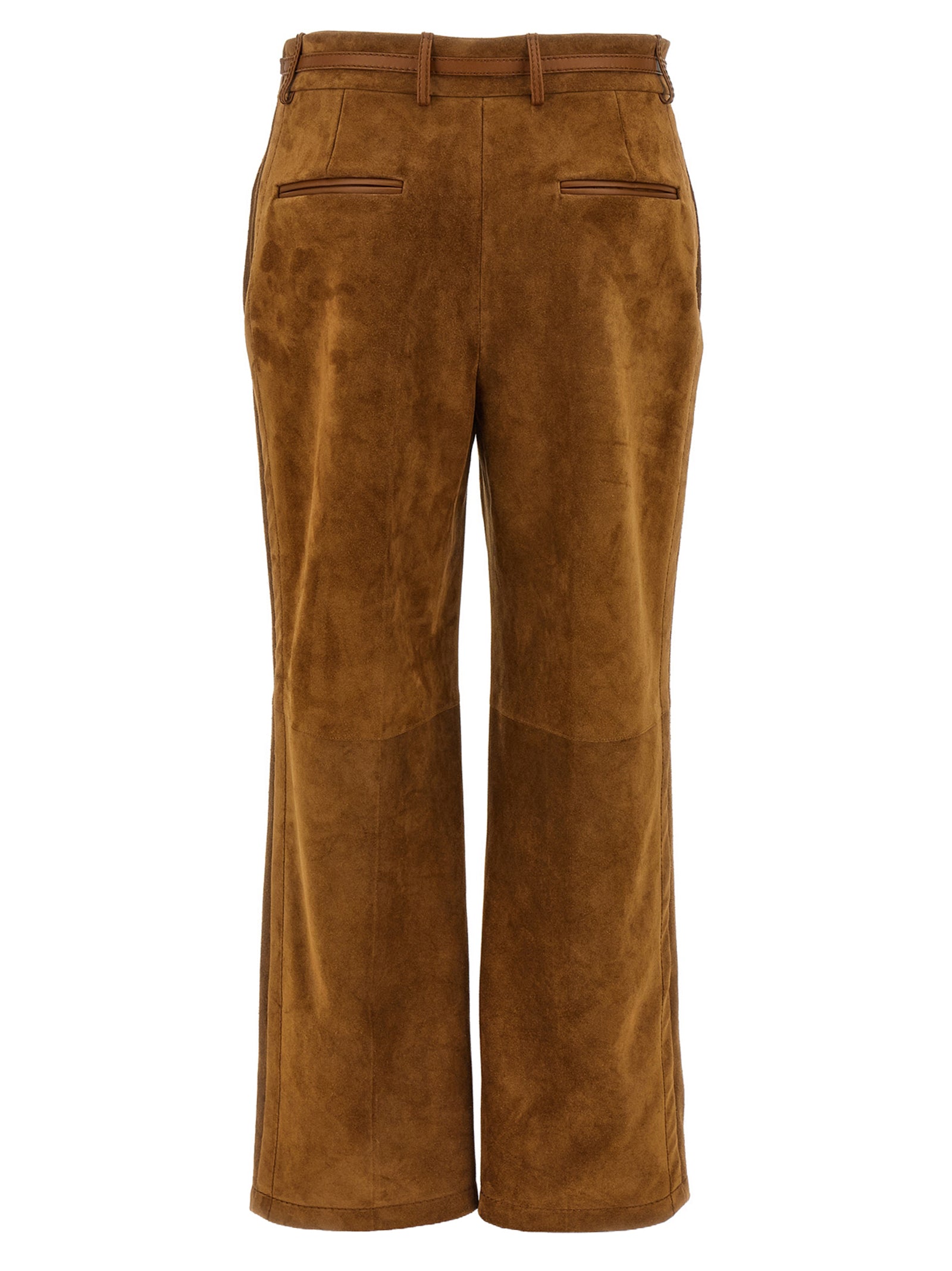 Gucci Brown Calf Leather Pants