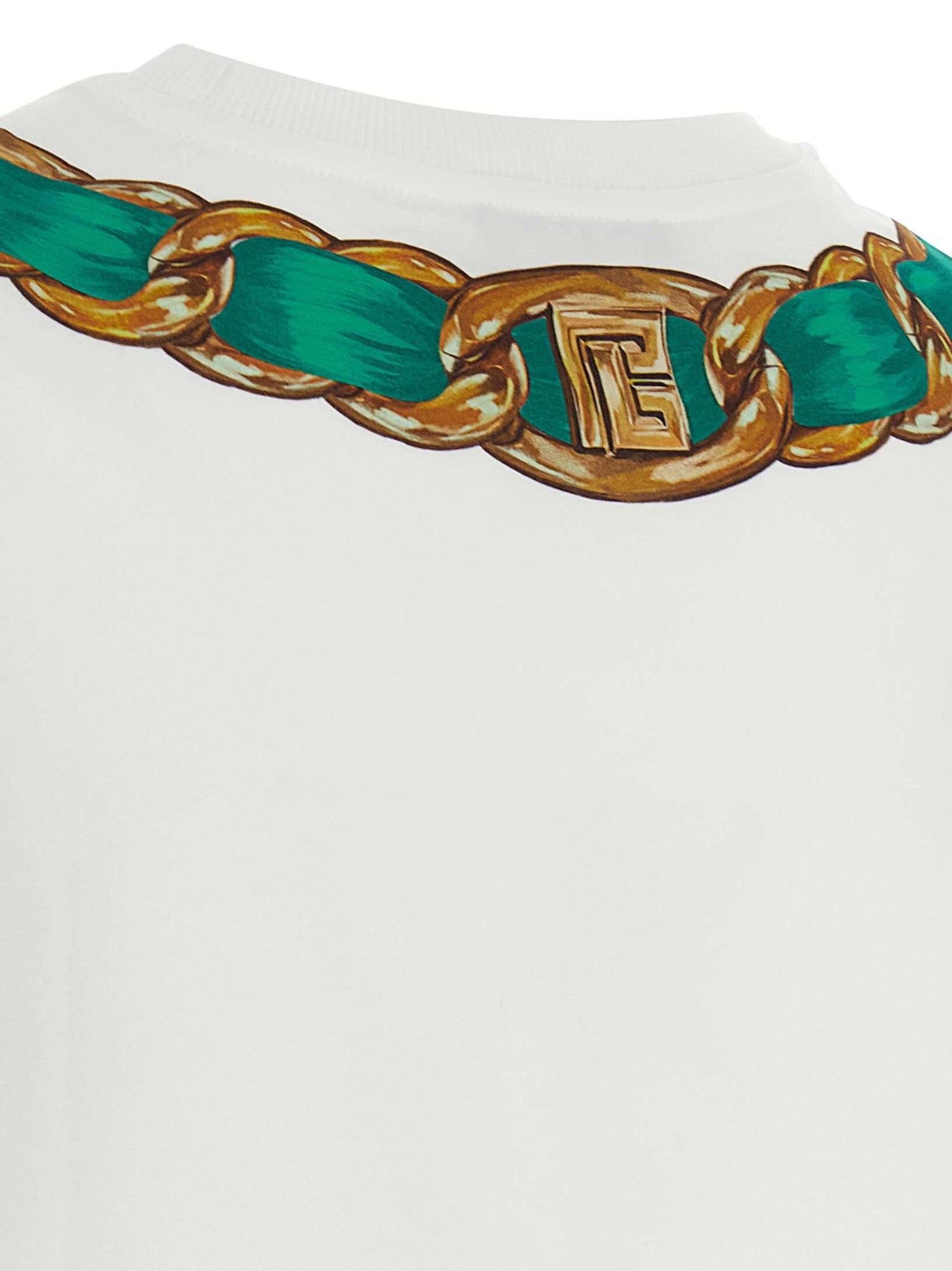 Balmain Multicolor Cotton Cropped T-Shirt