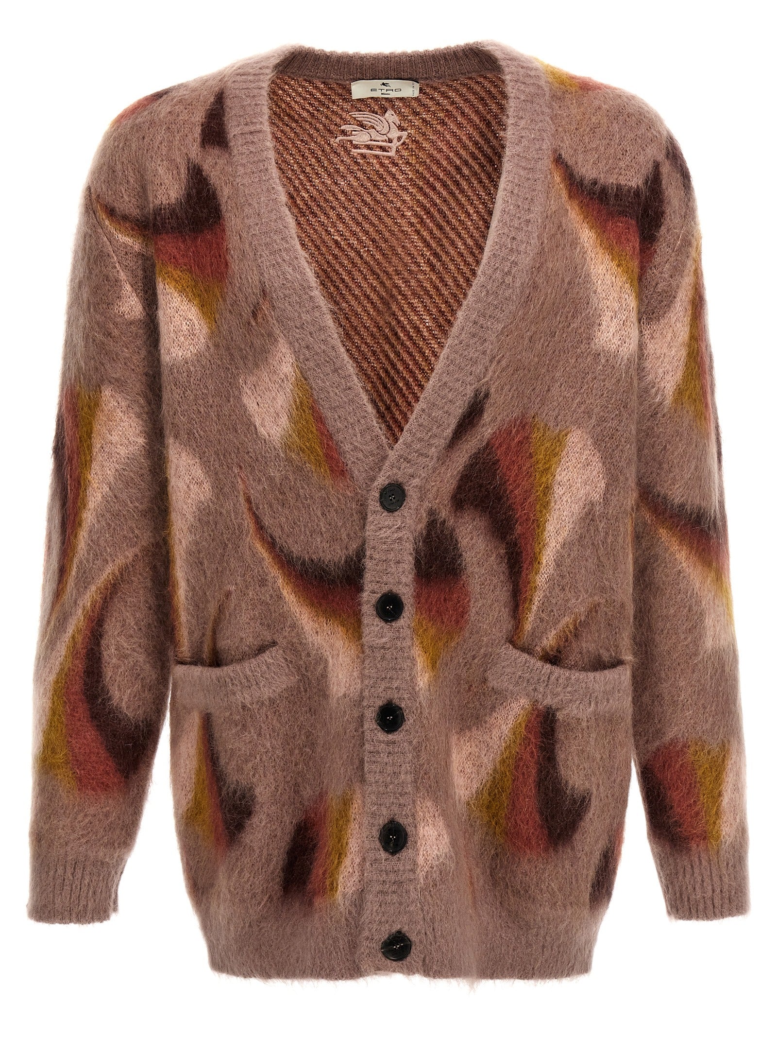 Etro Multicolor Mohair Wool Cardigan