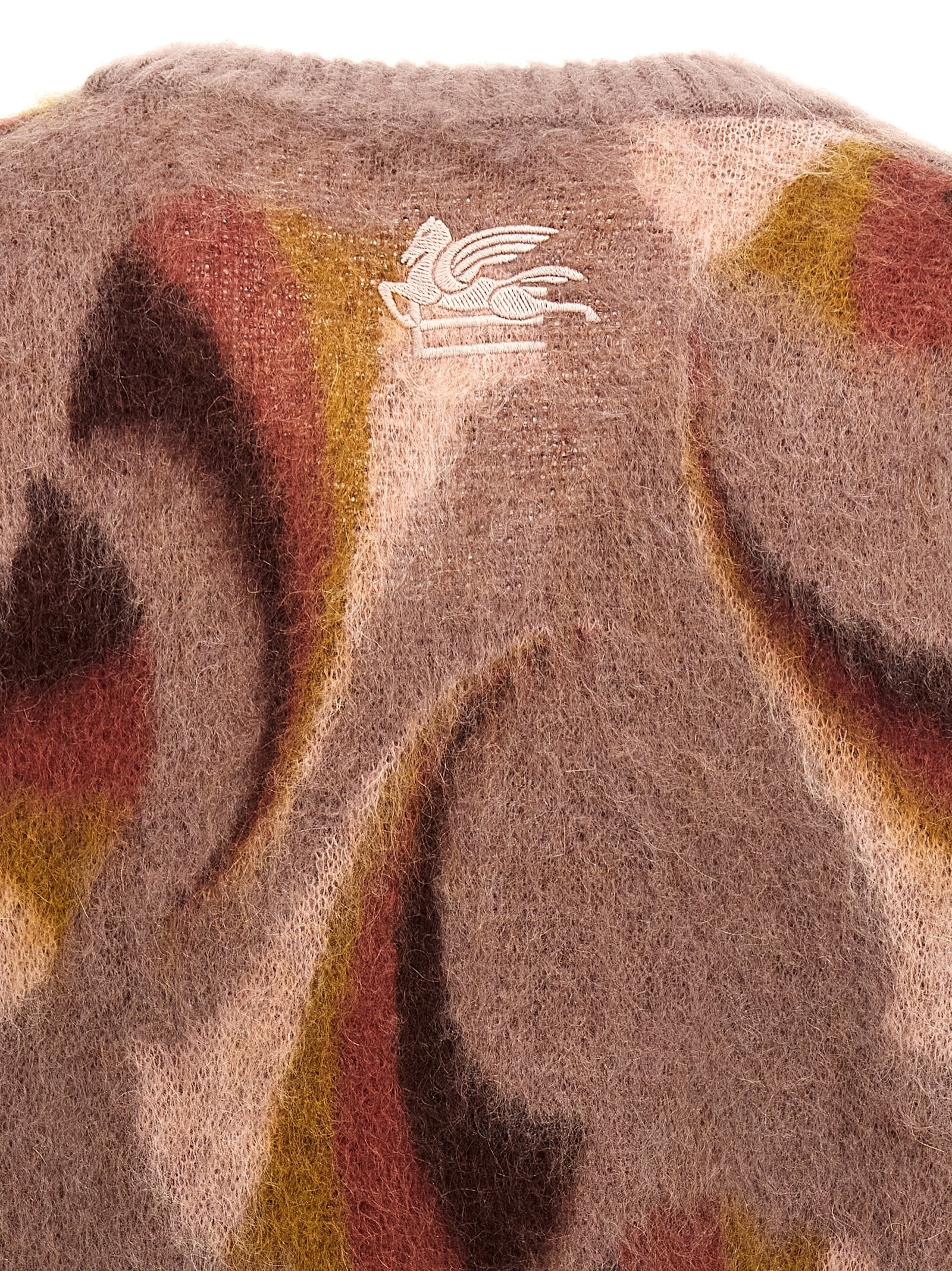 Etro Multicolor Mohair Wool Cardigan