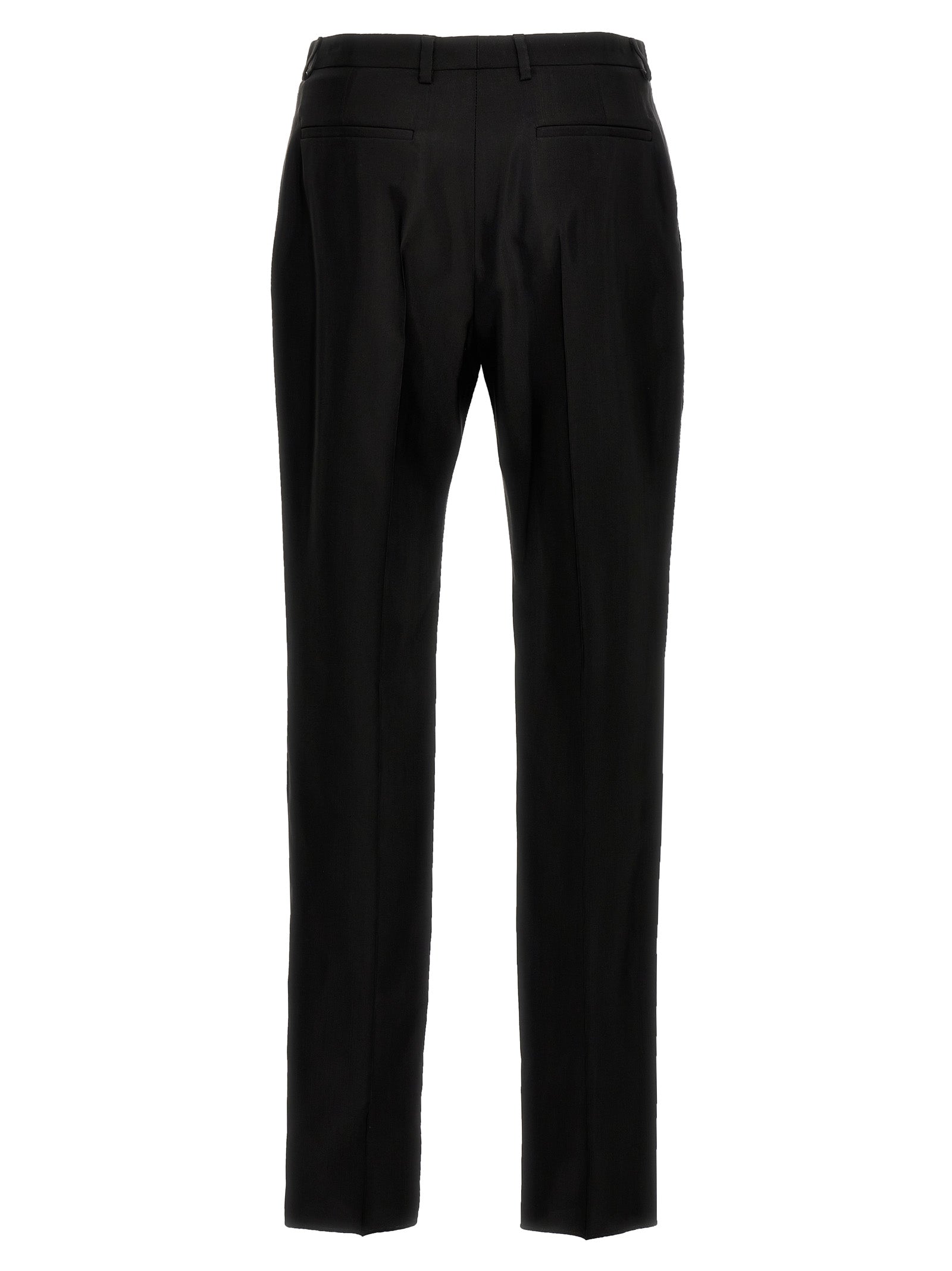 Saint Laurent Black Acetate Wool Dress Pants