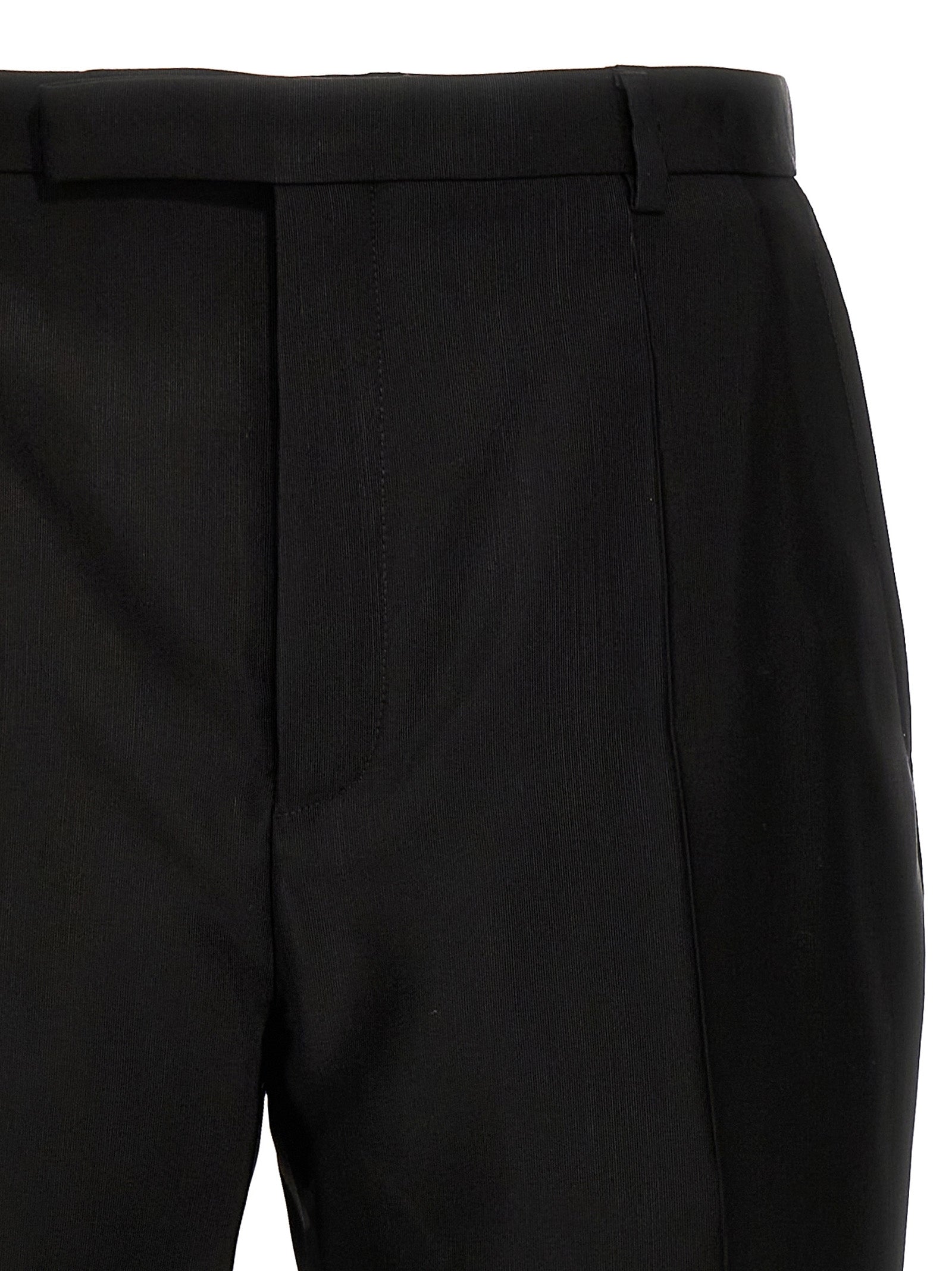 Saint Laurent Black Acetate Wool Dress Pants
