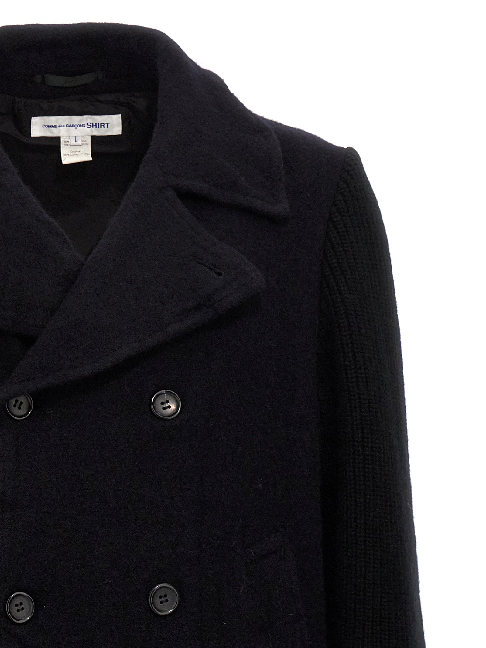 Comme des Garçons Shirt Blue Wool Coat
