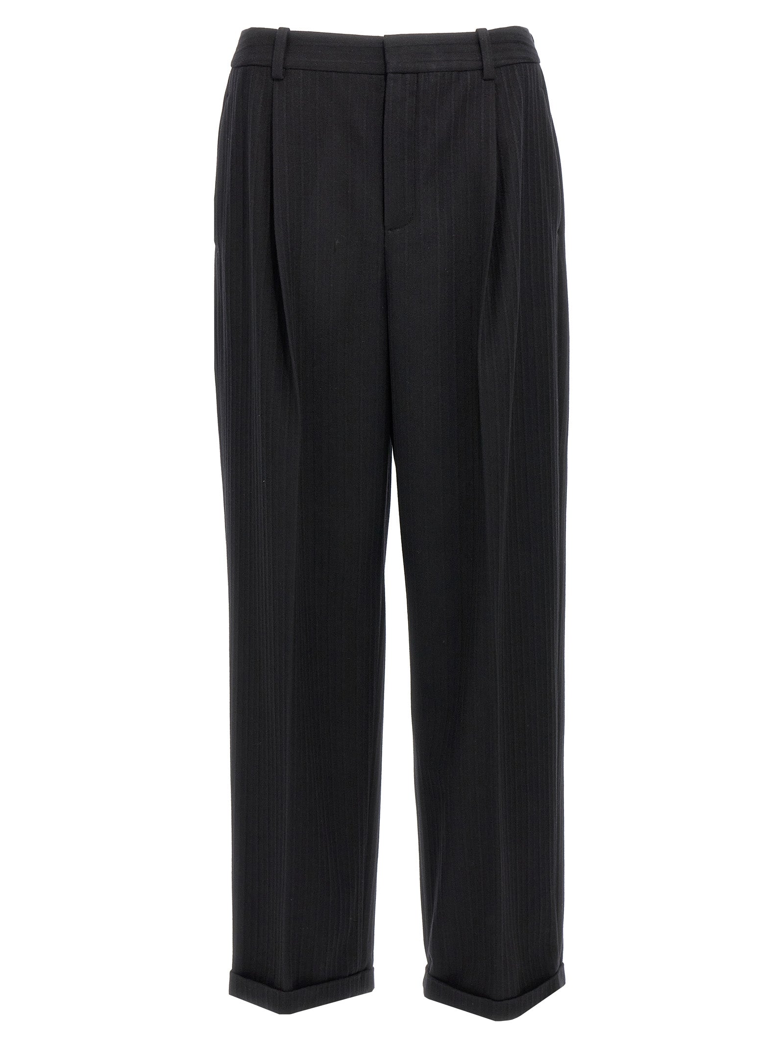 Saint Laurent Black Wool Cashmere Dress Pants