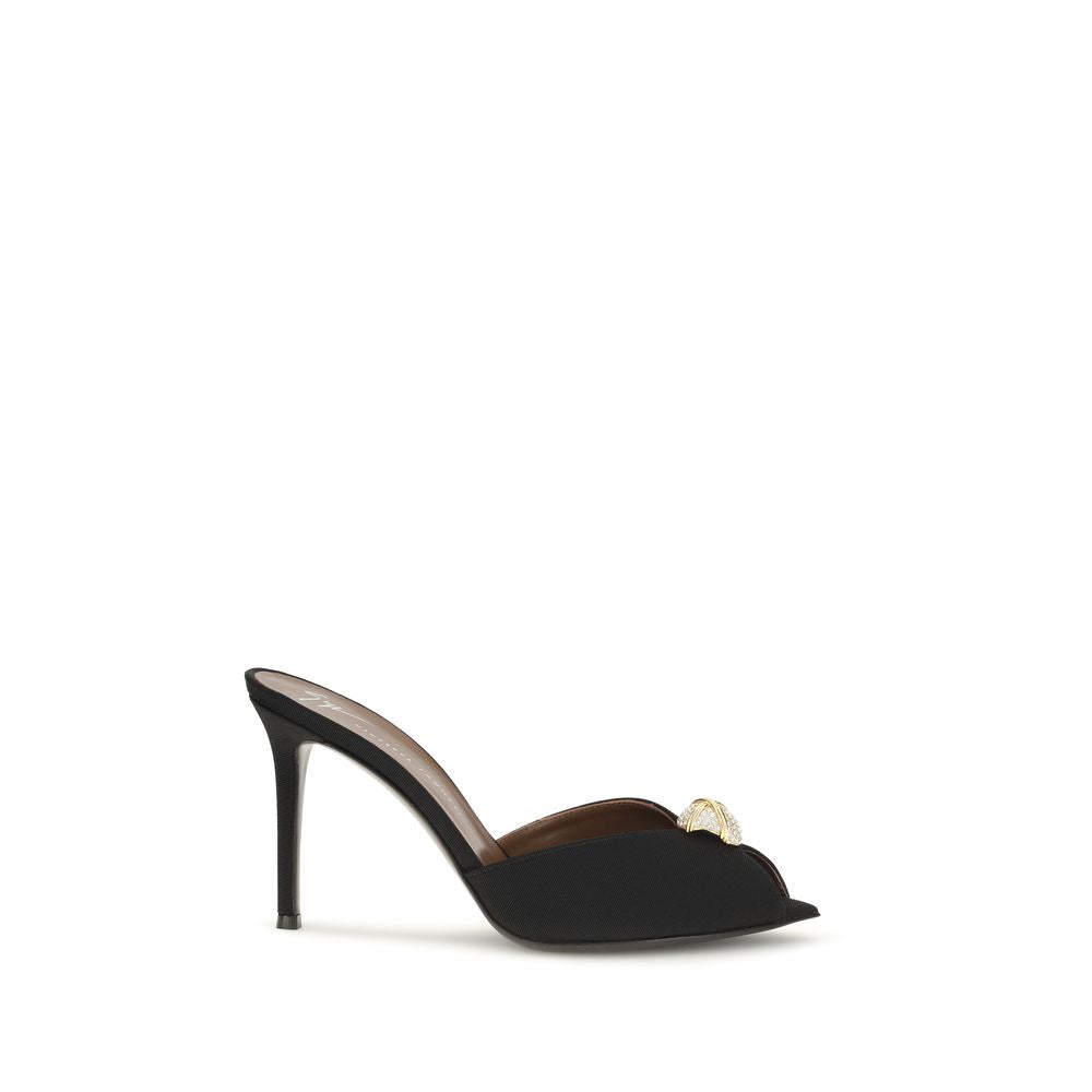 Giuseppe Zanotti Schwarze Kalbsleder Stiletto-Sandalen aus Bos Taurus