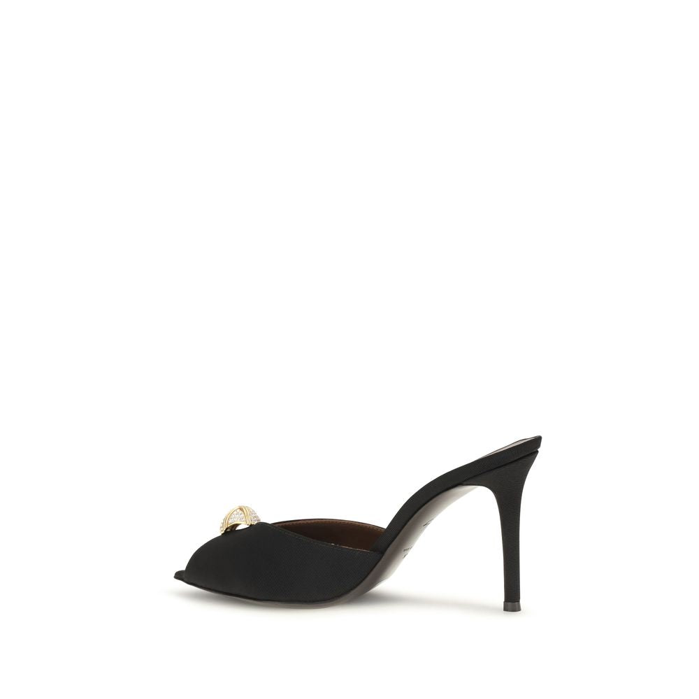 Giuseppe Zanotti Schwarze Kalbsleder Stiletto-Sandalen aus Bos Taurus