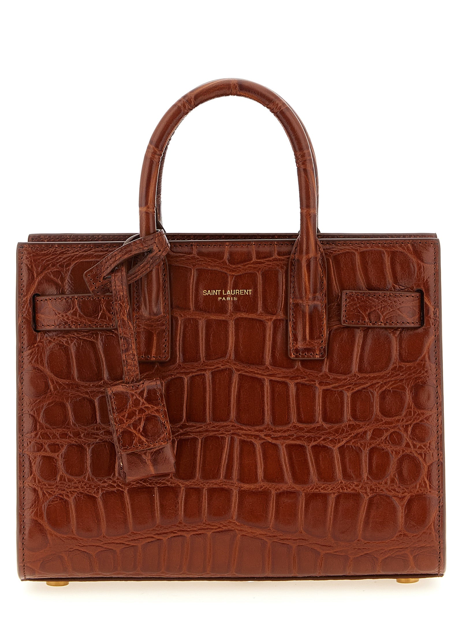 Saint Laurent Brown Nano Sac De Jour Handbag Calf Leather