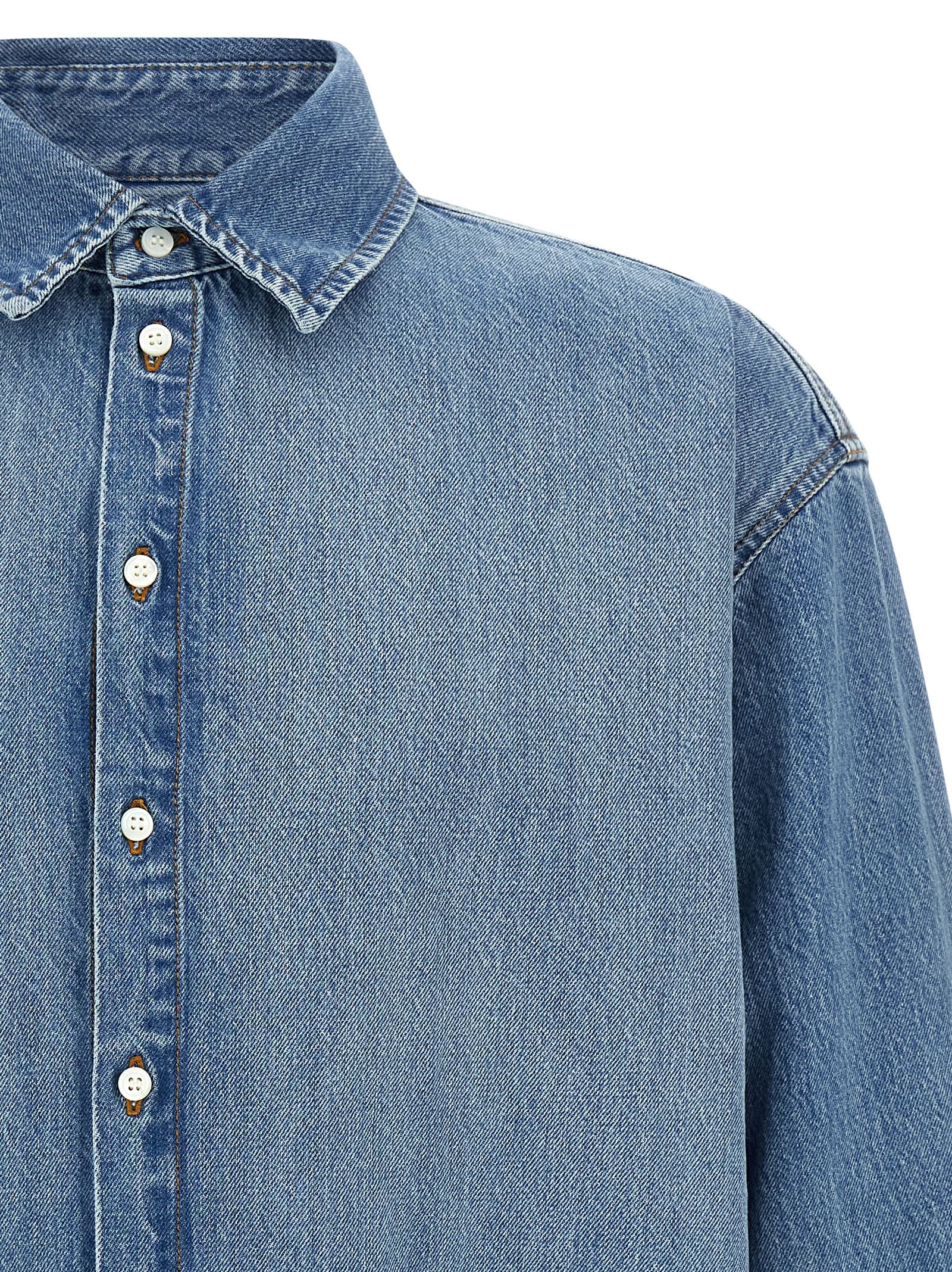 Jacquemus Blue Cotton Denim Shirt