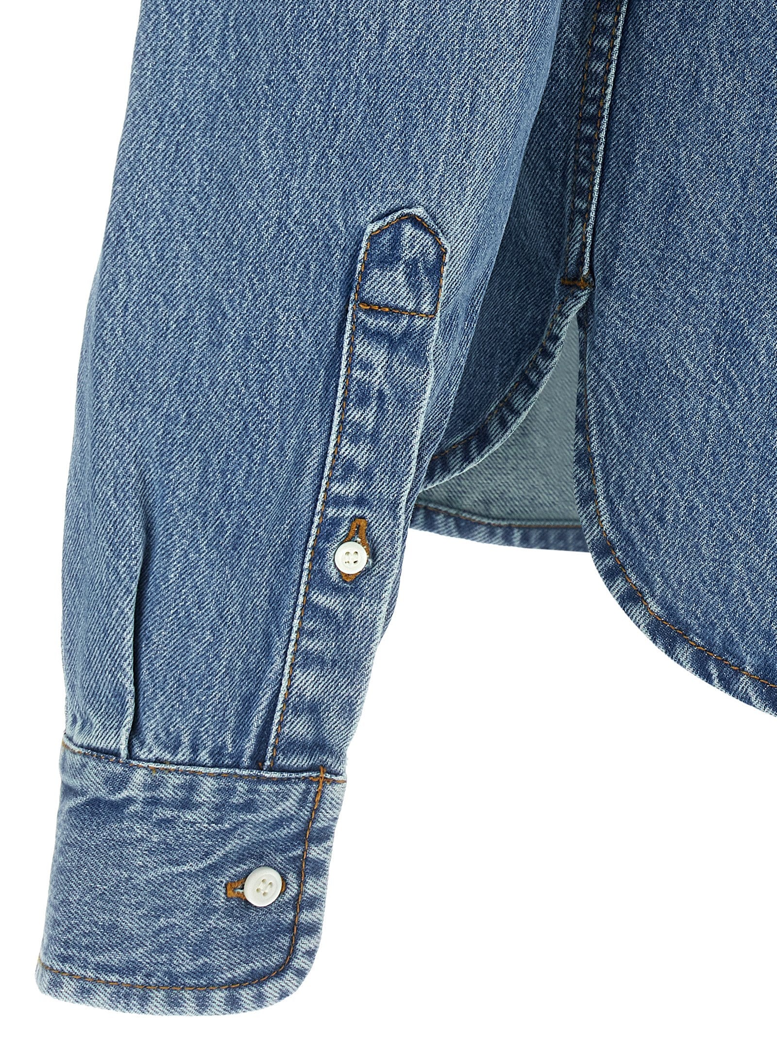 Jacquemus Blue Cotton Denim Shirt
