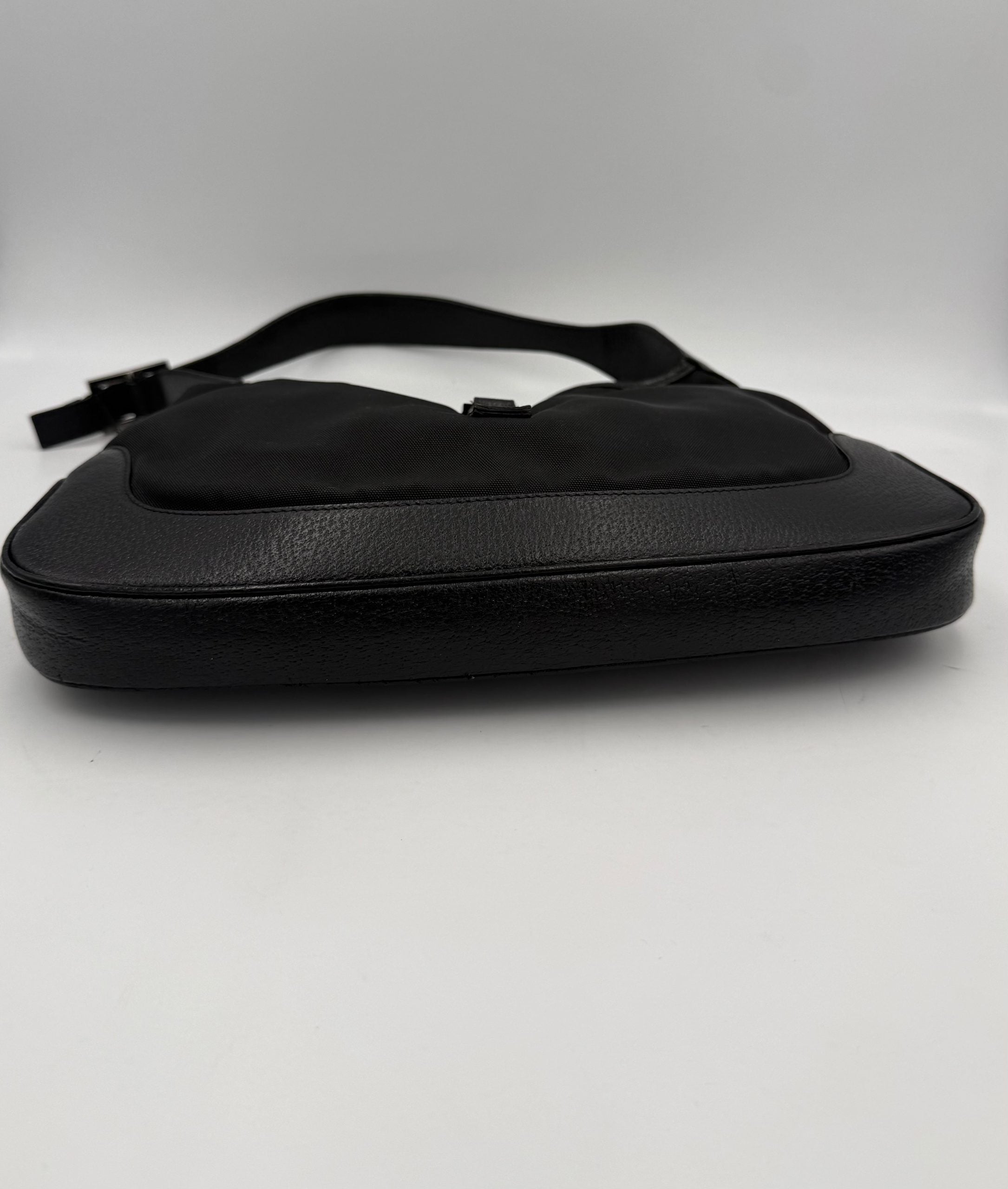 Gucci Jackie Leather Canvas Handbag