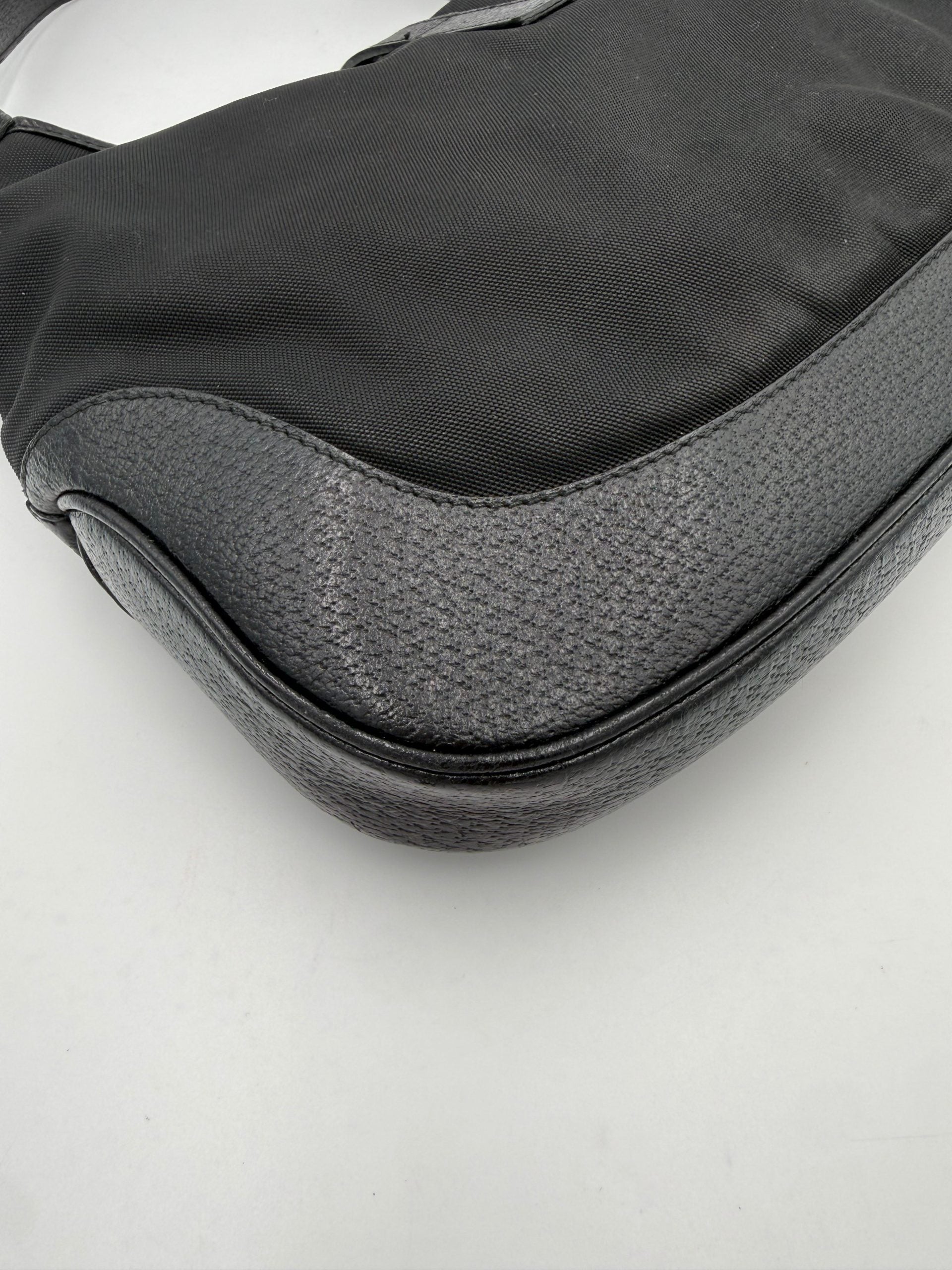 Gucci Jackie Leather Canvas Handbag