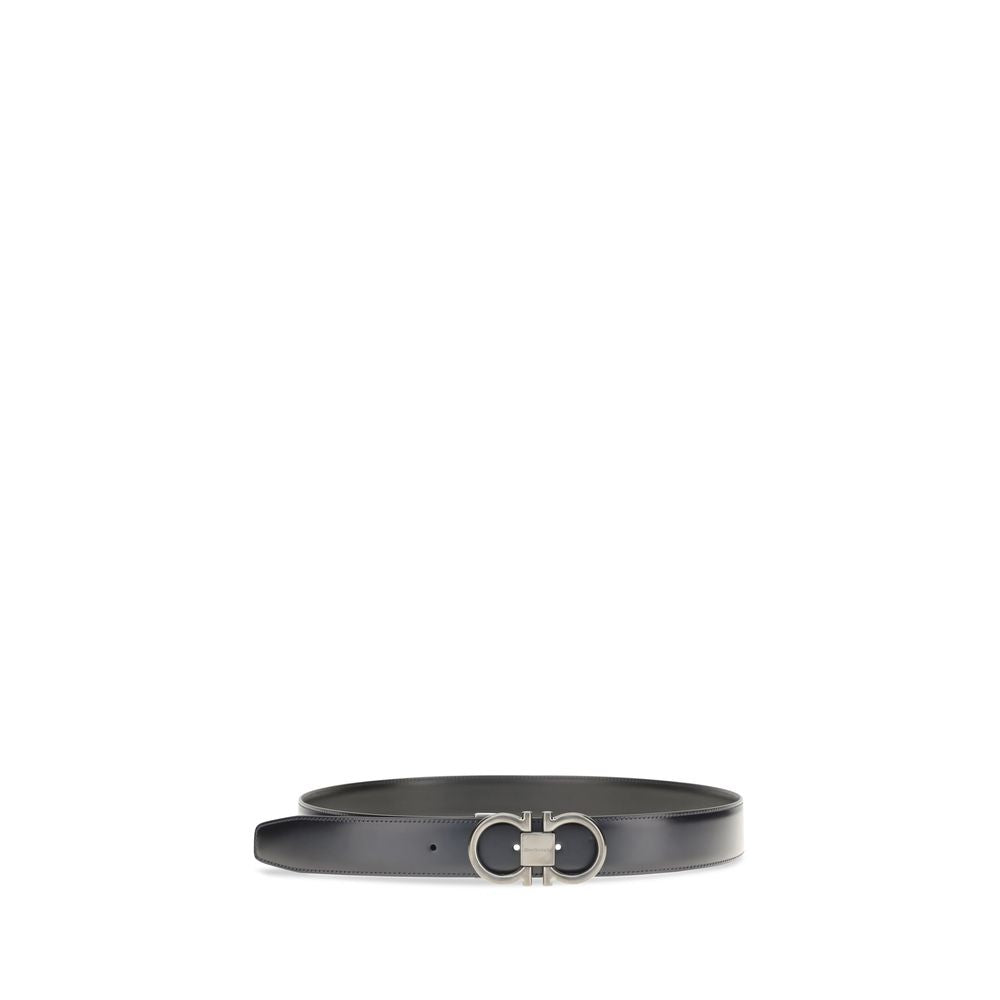 Ceinture Ferragamo en cuir de veau bleu Bos Taurus
