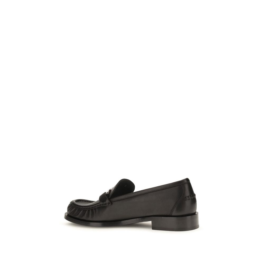 Ferragamo Loafers aus schwarzem Kalbsleder Bos Taurus zum Hineinschlüpfen
