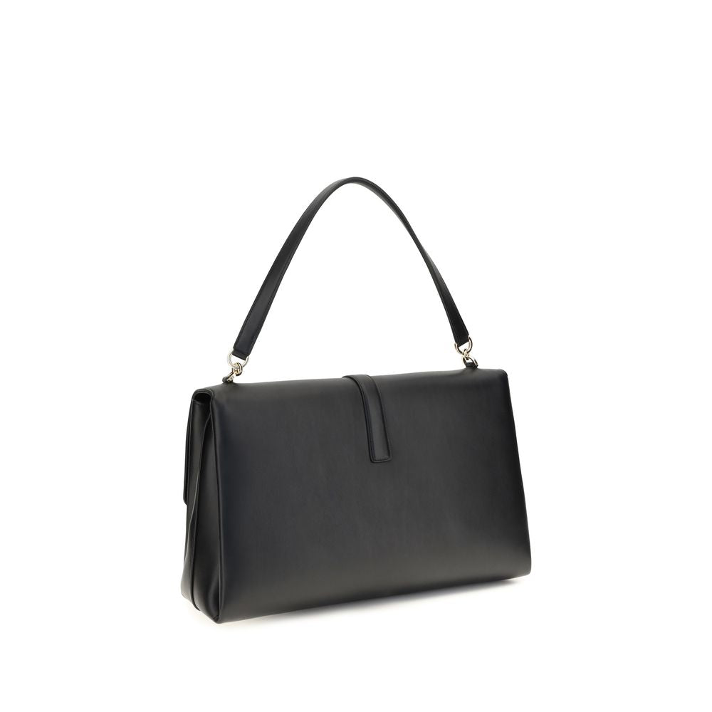 Sac bandoulière Ferragamo en cuir de veau noir Bos Taurus