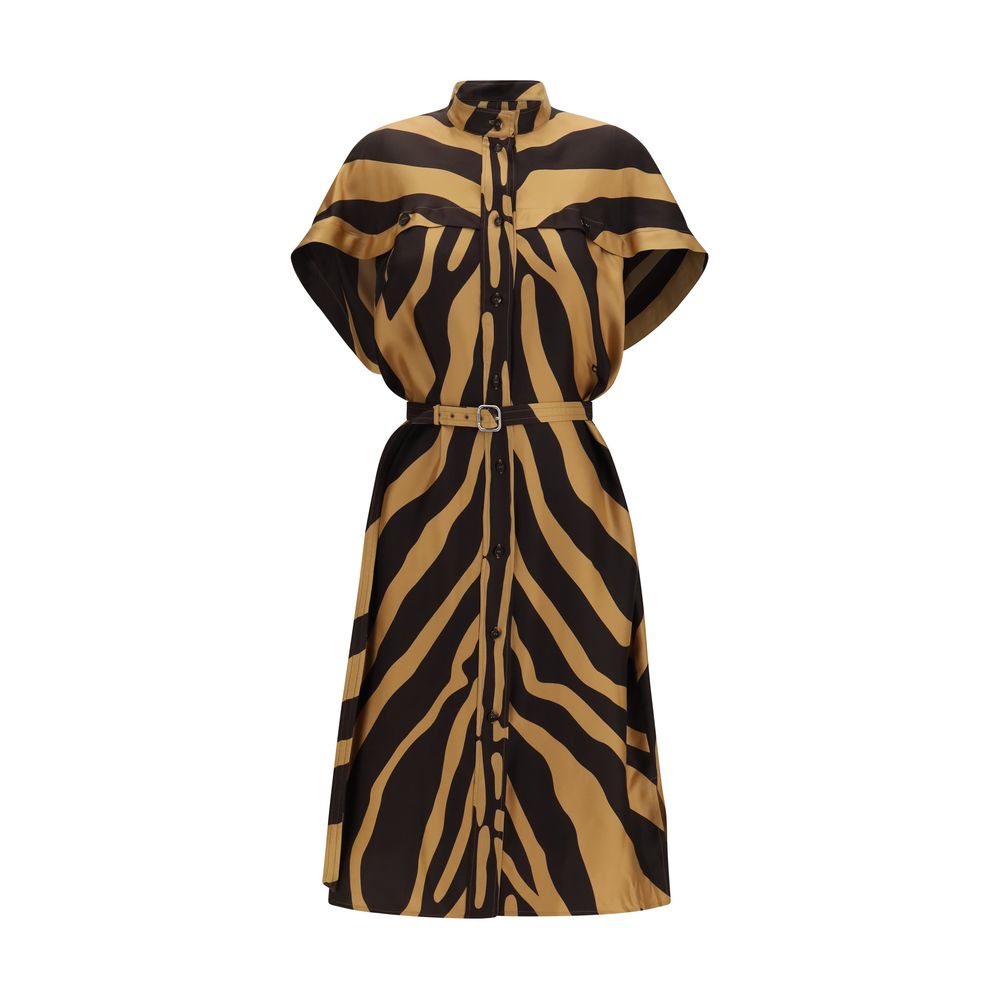 Ferragamo Multicolor Viscose Twill Shirt Dress