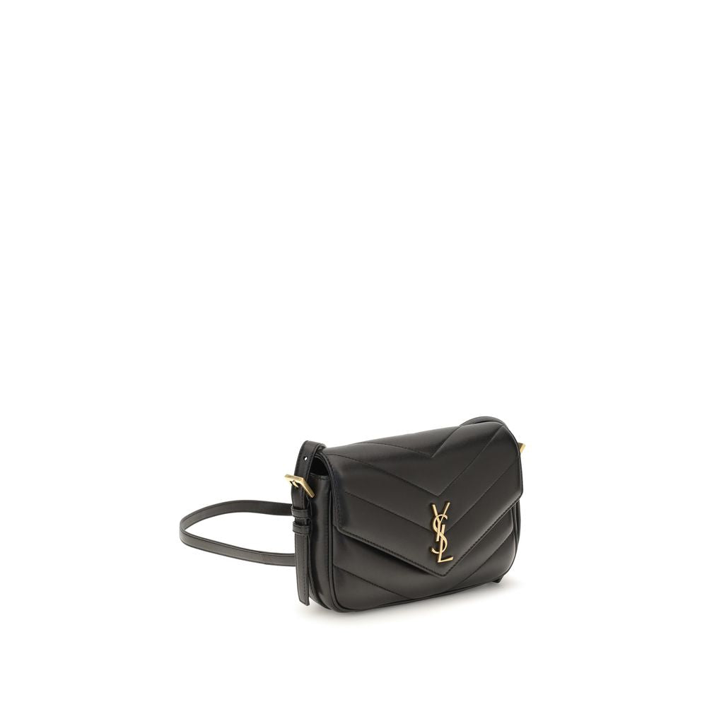 Saint Laurent Black Lamb Shoulder Bag