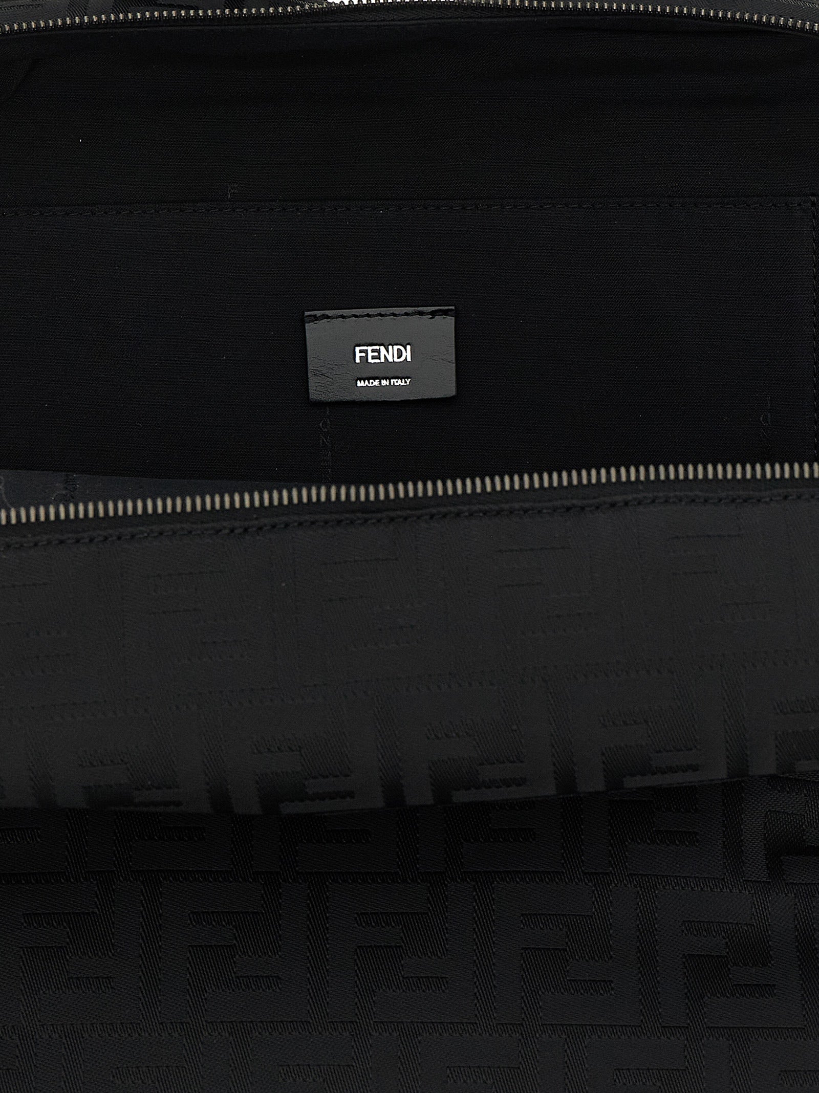 Fendi Black Lui Nylon Backpack Calf Leather