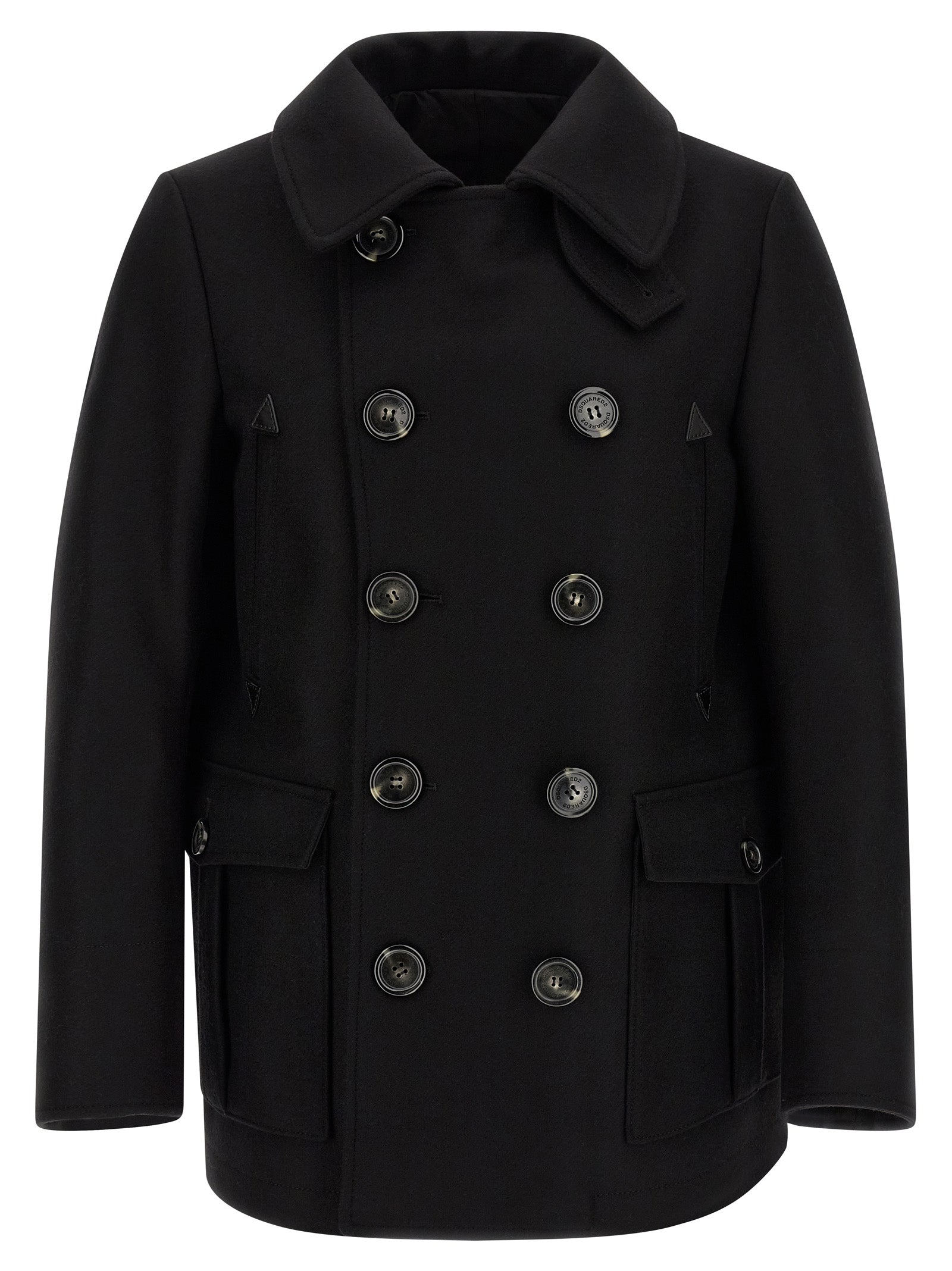 Manteau en Laine Noir Dsquared²