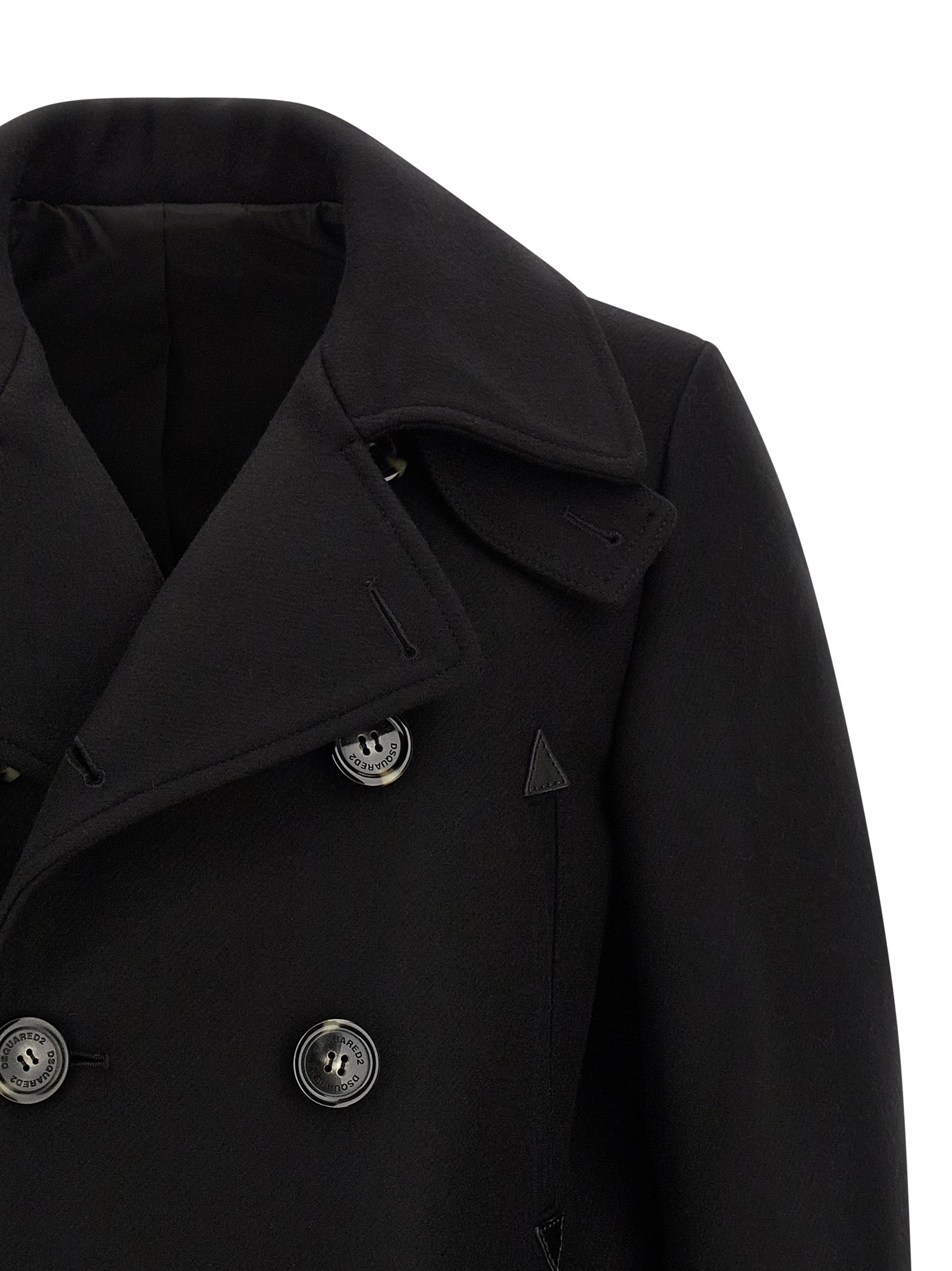 Manteau en Laine Noir Dsquared²