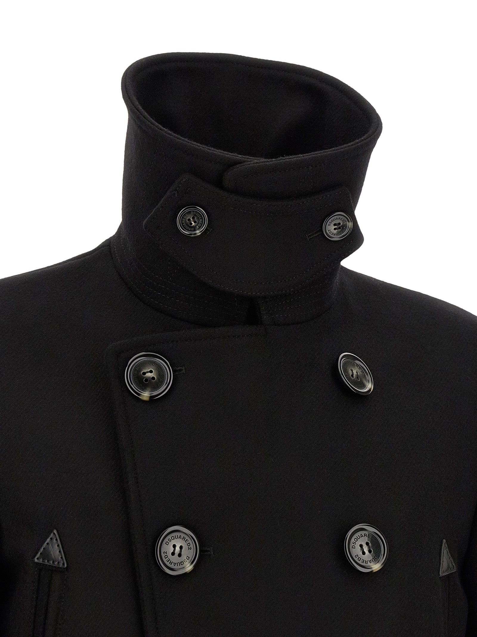 Manteau en Laine Noir Dsquared²