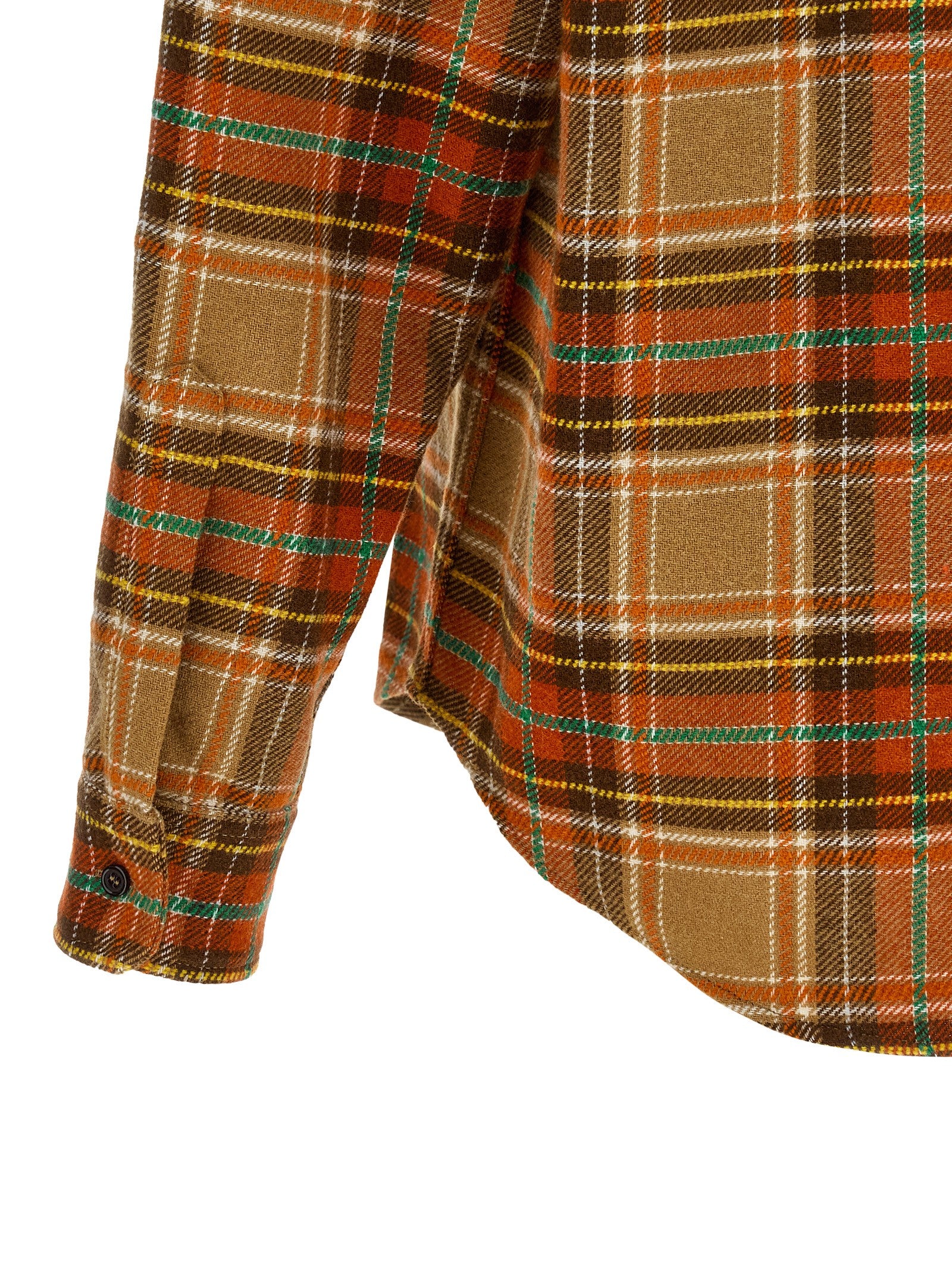 Dsquared2 Orange D2 Cottage Military Wool Flannel Shirt