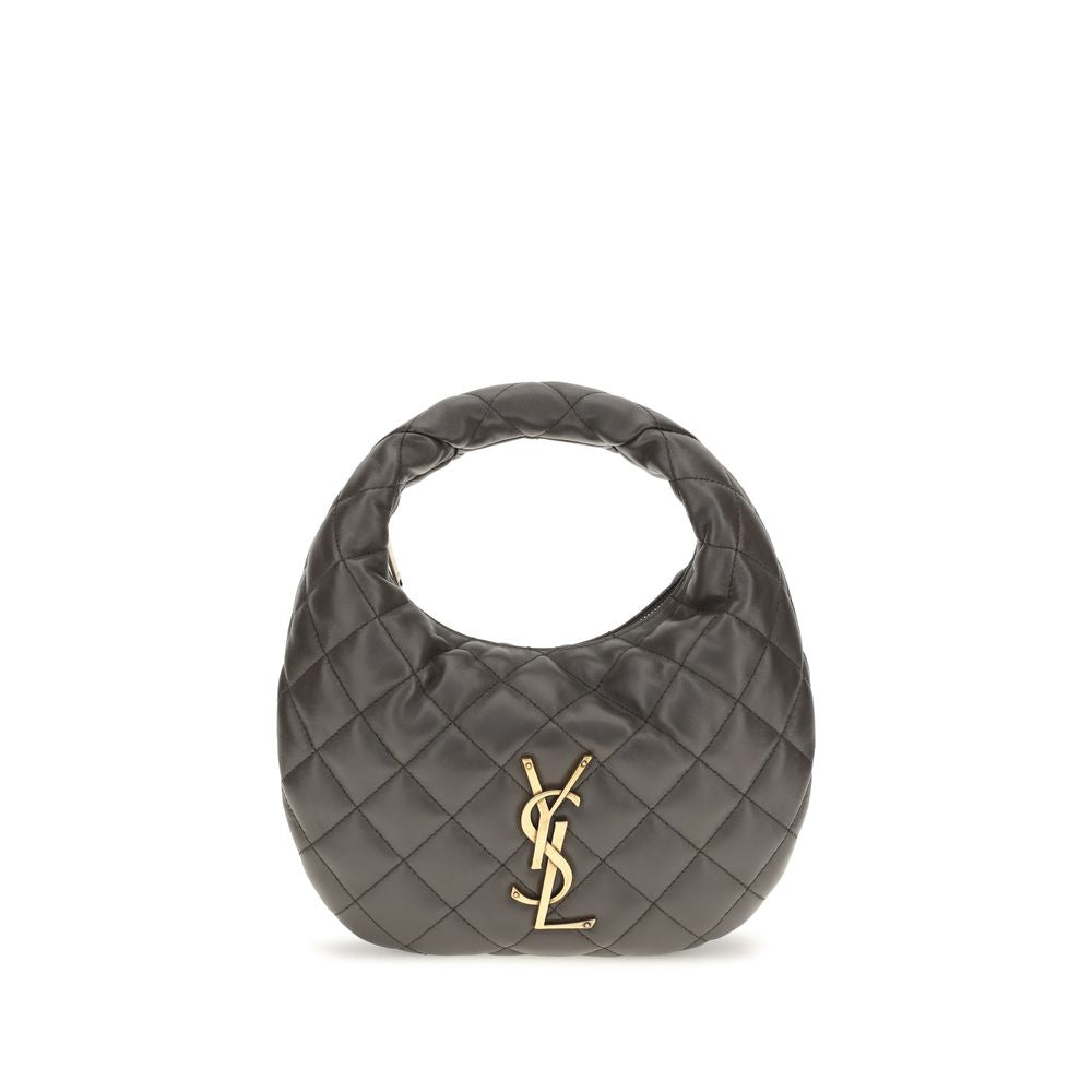Saint Laurent Gray Icarino Lambskin Handbag