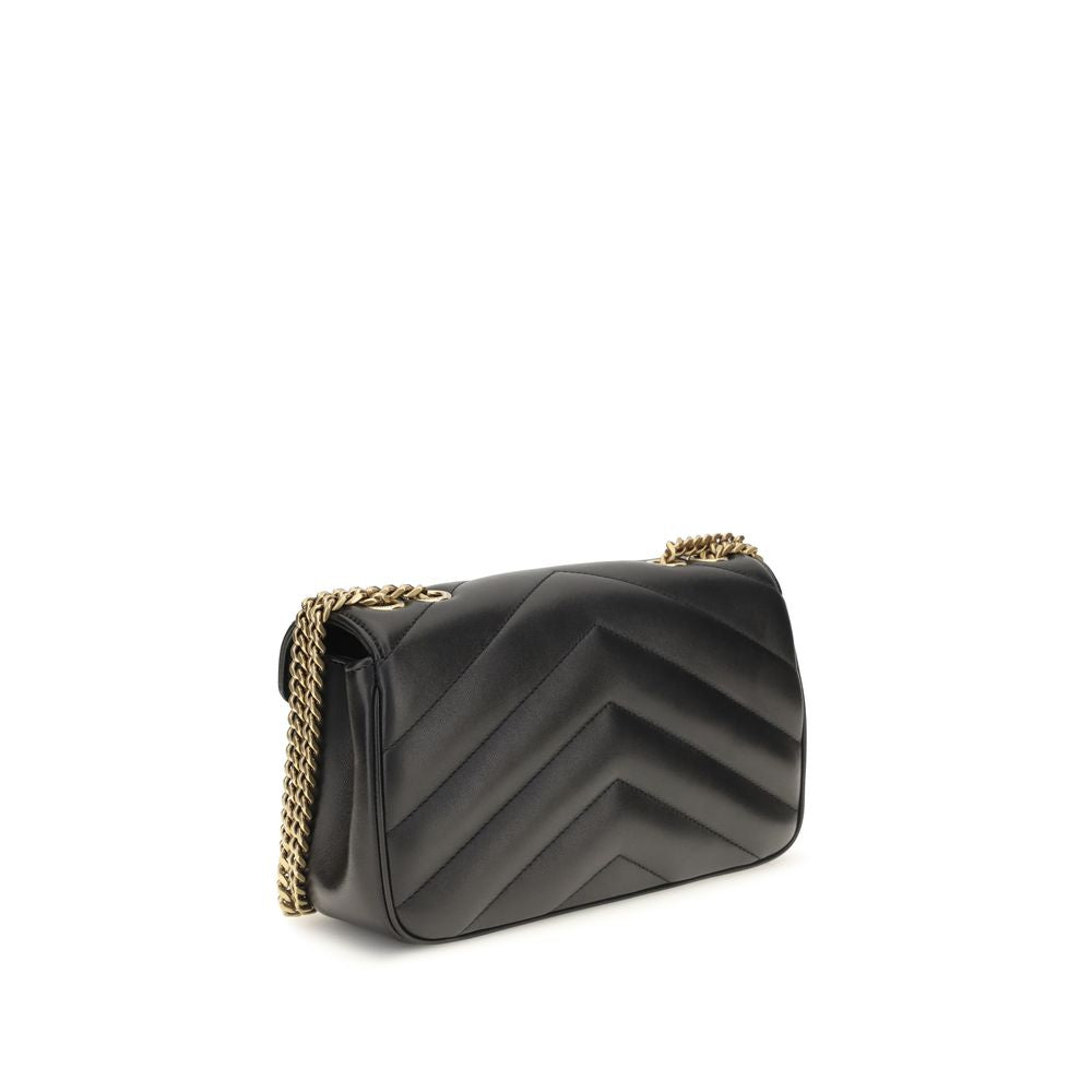 Saint Laurent Schwarze Lammleder-Ovis Aries Aries Umhängetasche