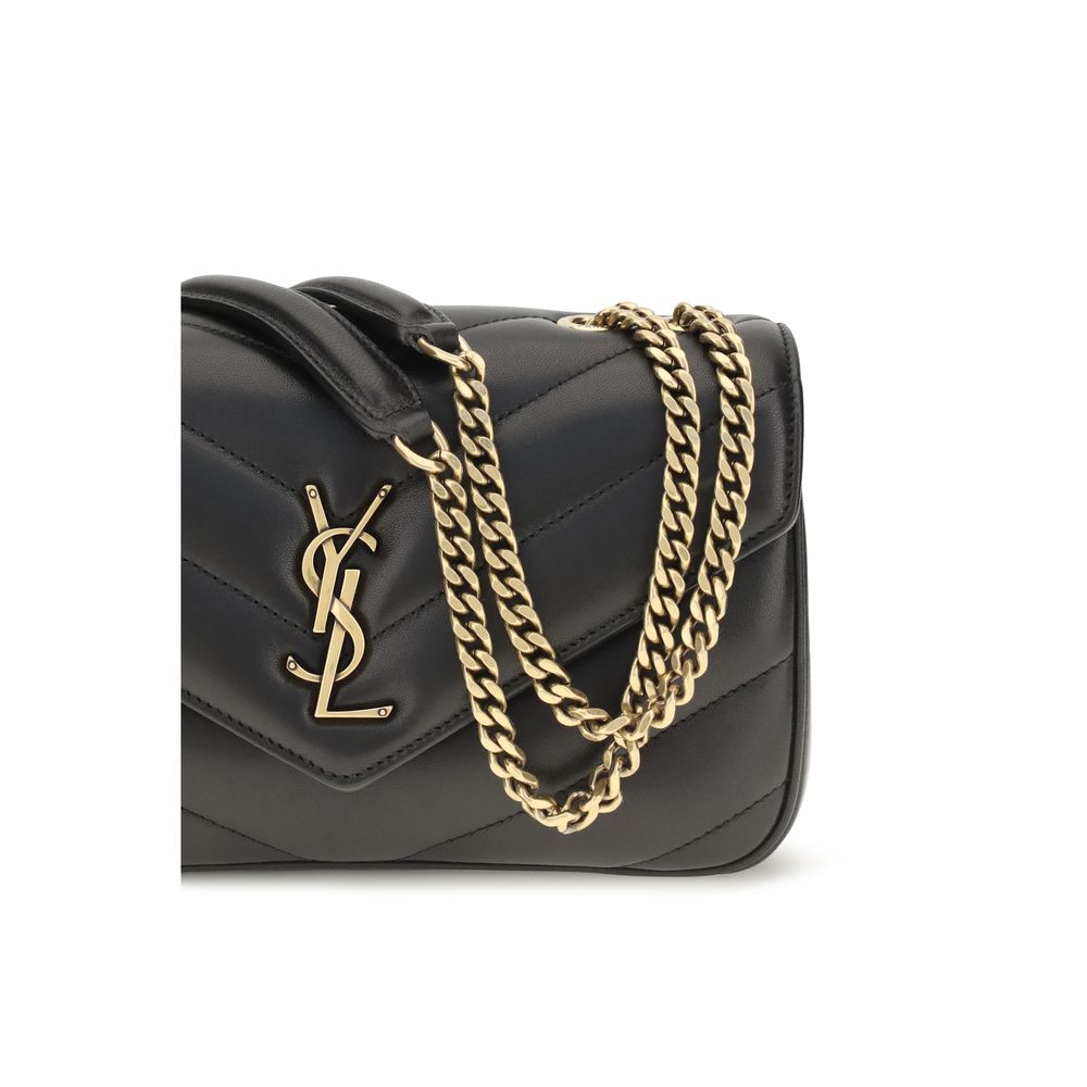 Saint Laurent Schwarze Lammleder-Ovis Aries Aries Umhängetasche