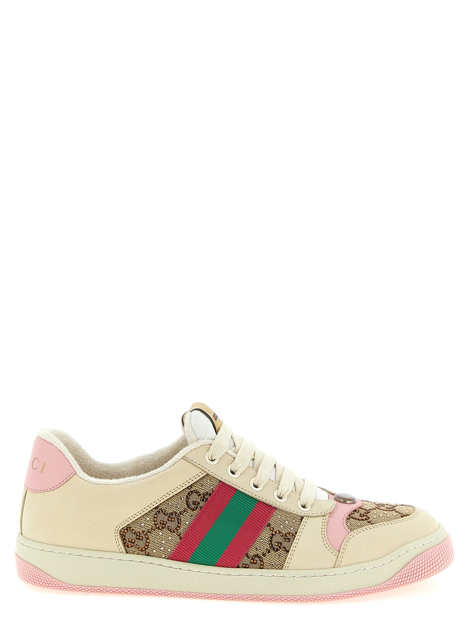 Gucci Multicolor Screener Low Top Sneakers Calf Leather