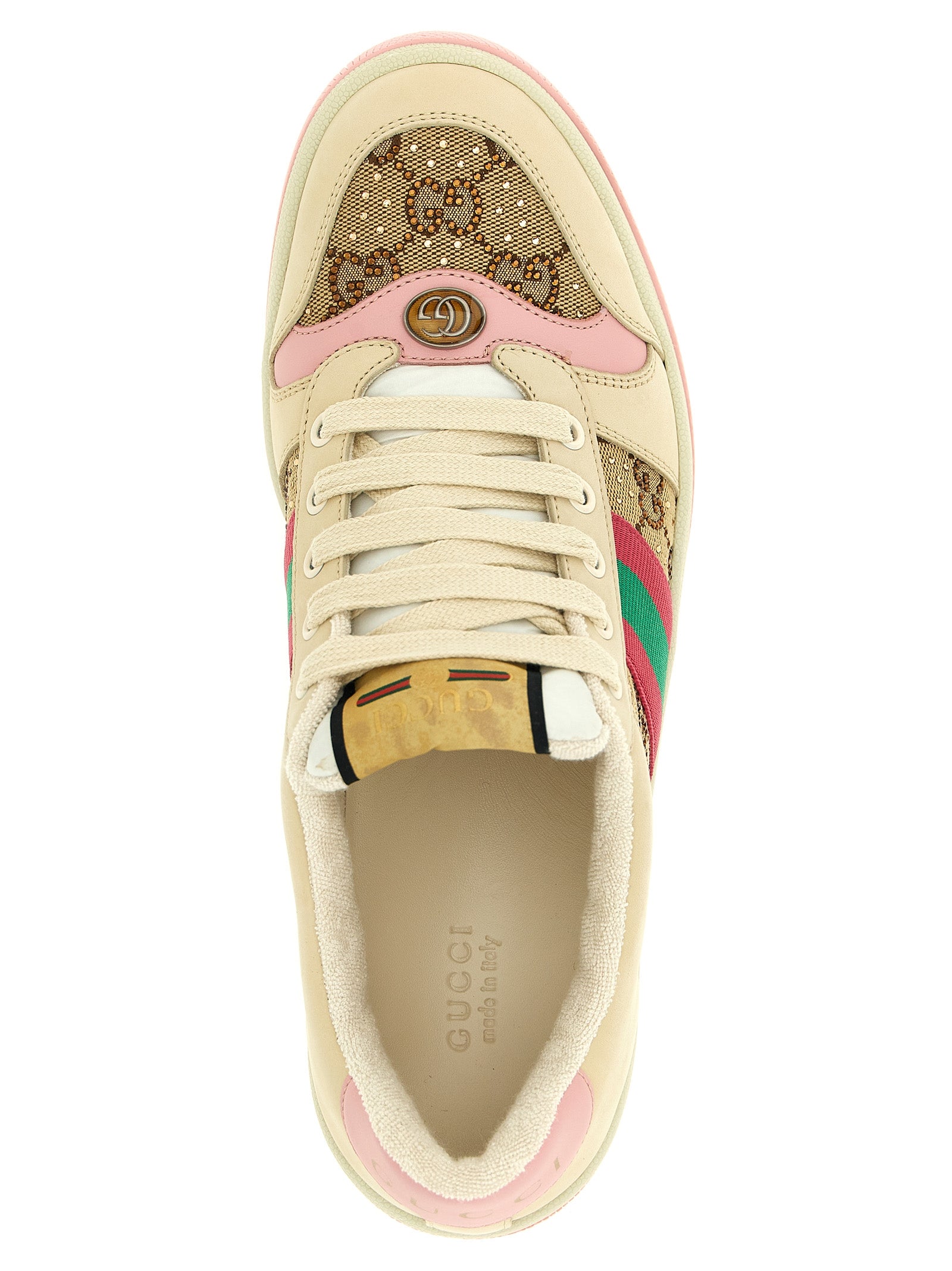Gucci Multicolor Screener Low Top Sneakers Calf Leather