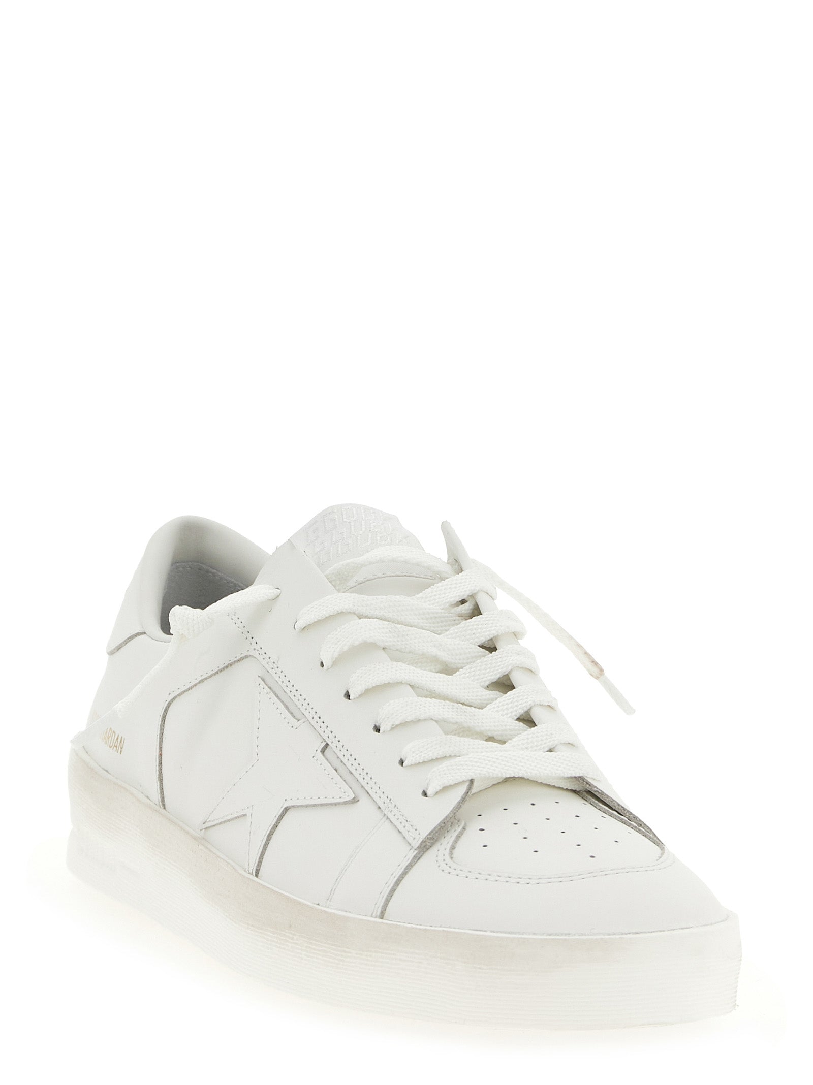 Golden Goose White Stardan Low Top Leather Sneakers