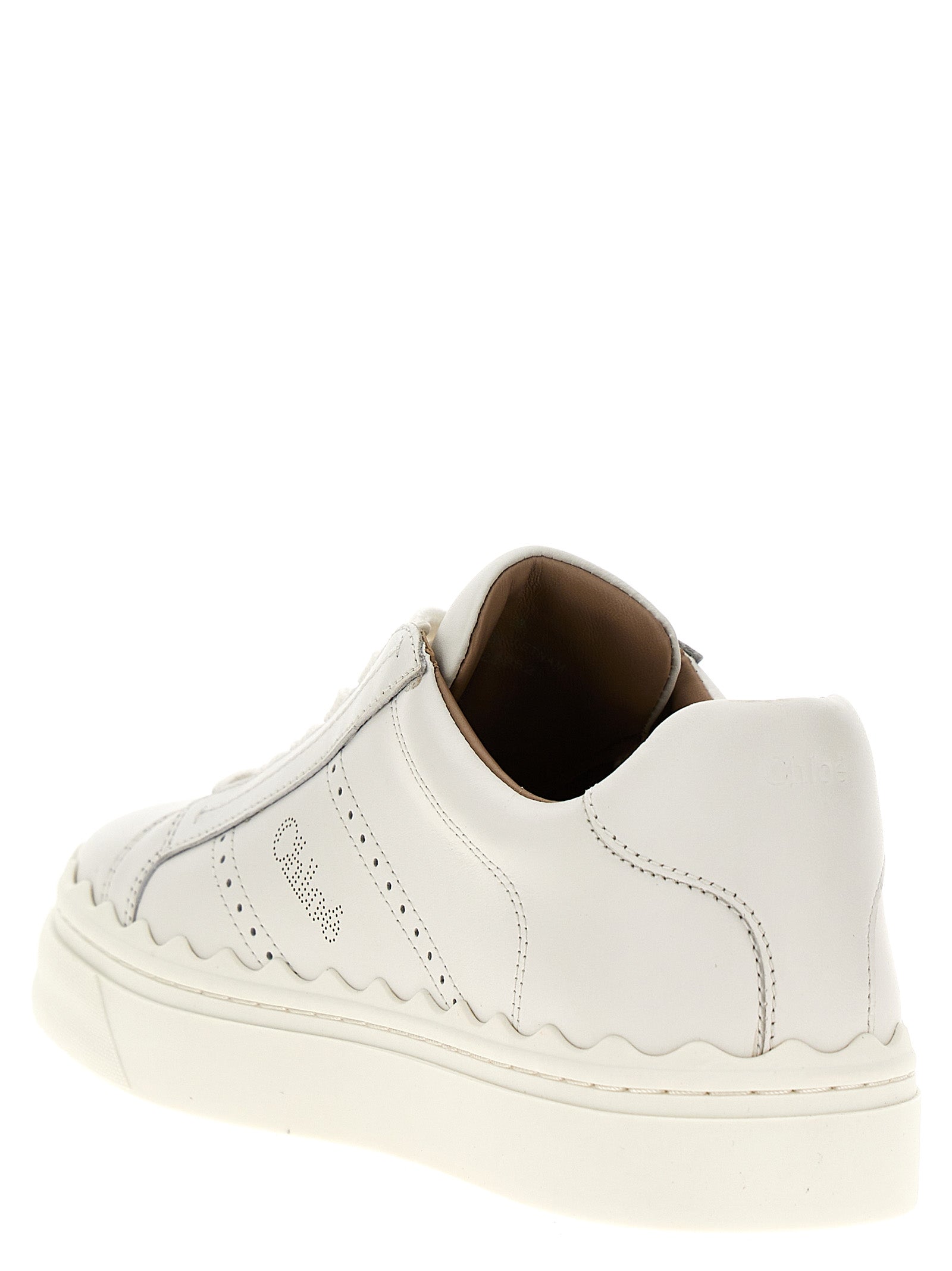 Baskets basses Chloé en cuir blanc